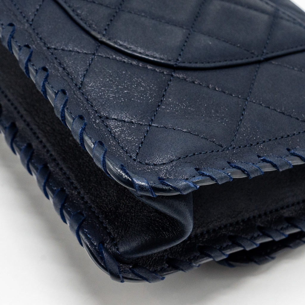 Chanel Seasonal Flap Bag Calfskin Navy