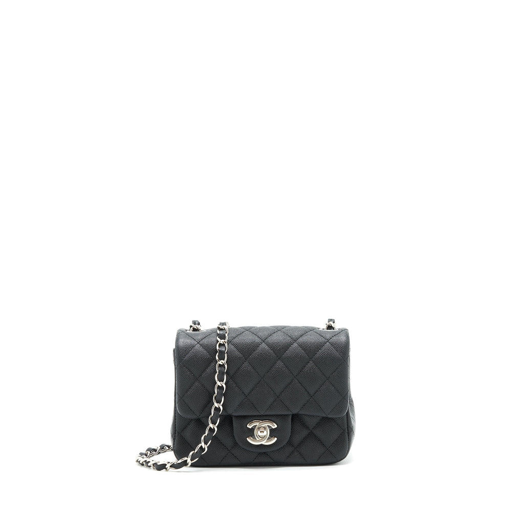 Chanel Mini square flap bag Caviar black