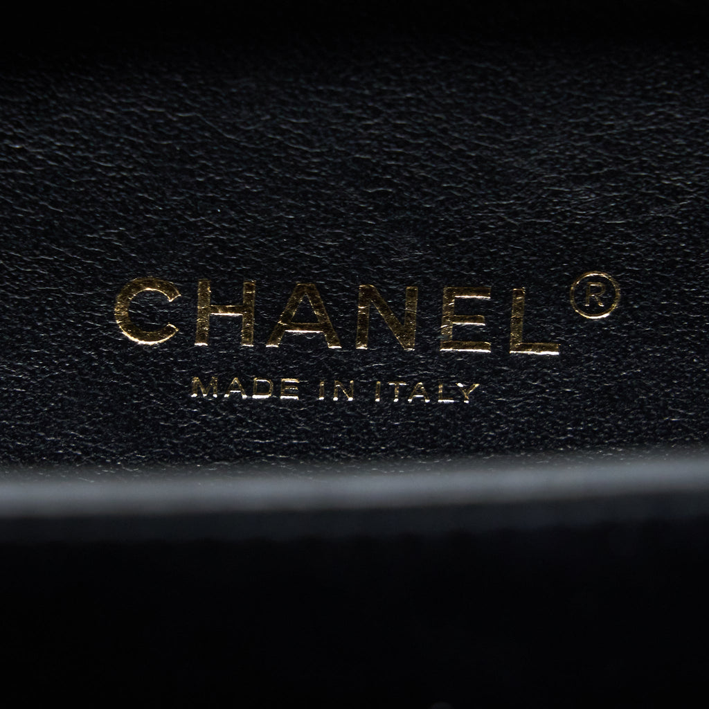 Chanel Filigree Vanity Case Caviar Black