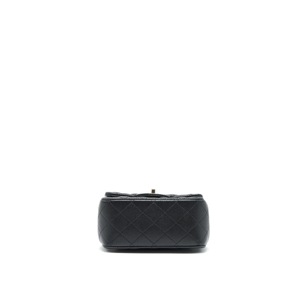 Chanel Mini square flap bag Caviar black