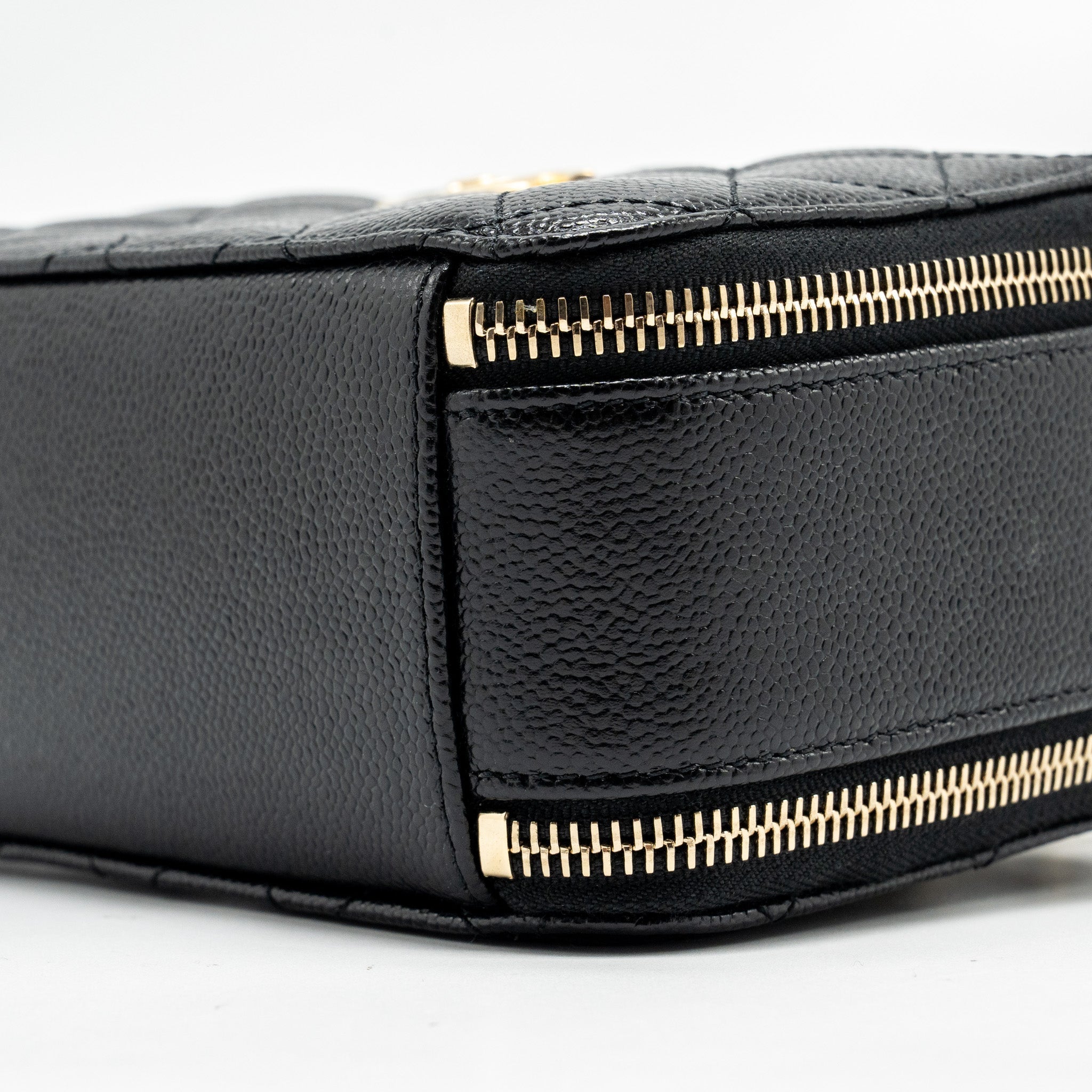 CHANEL 22s Letter Top Handle Small Vanity Case Caviar Black Brushed  (Microchip)