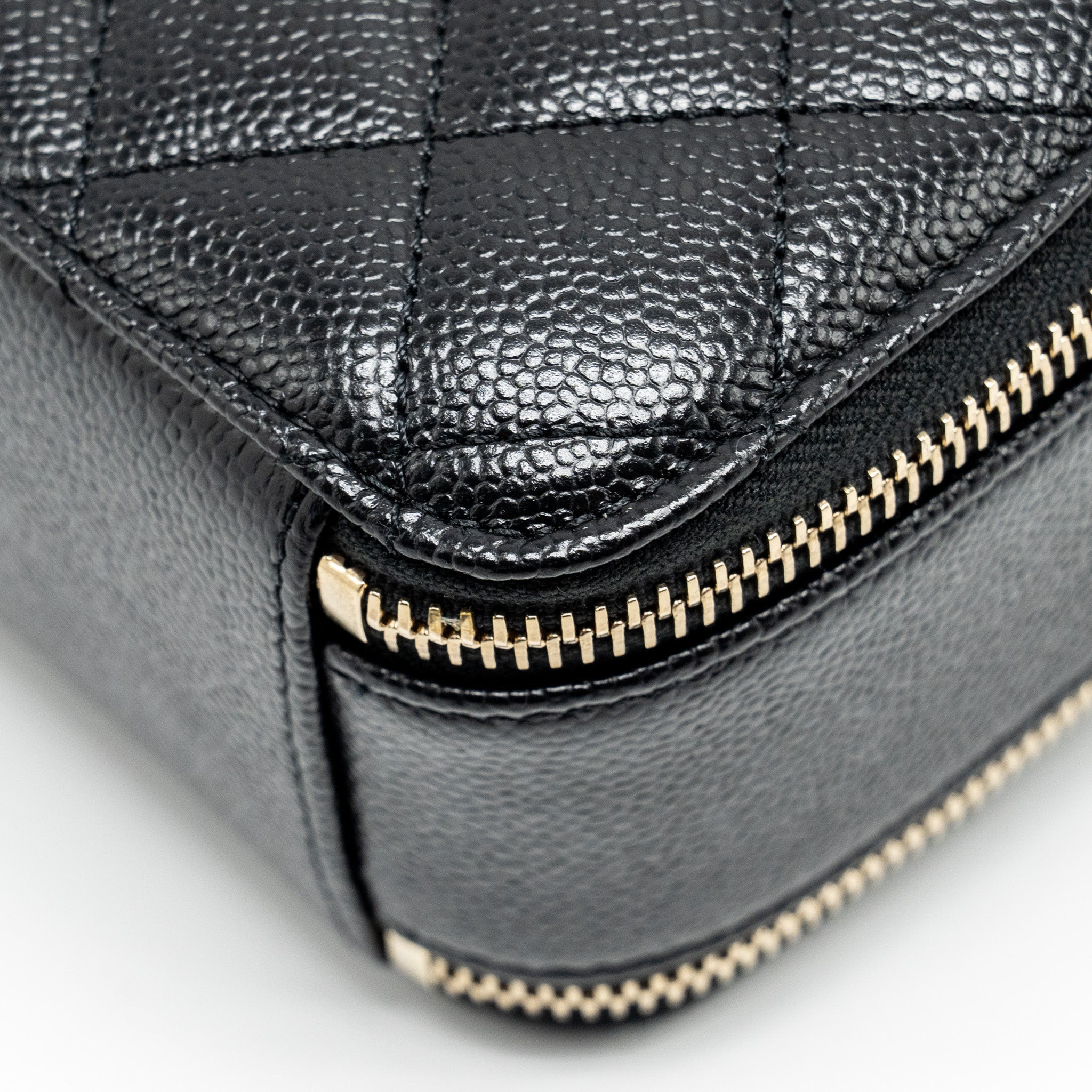 CHANEL 22s Letter Top Handle Small Vanity Case Caviar Black Brushed  (Microchip)