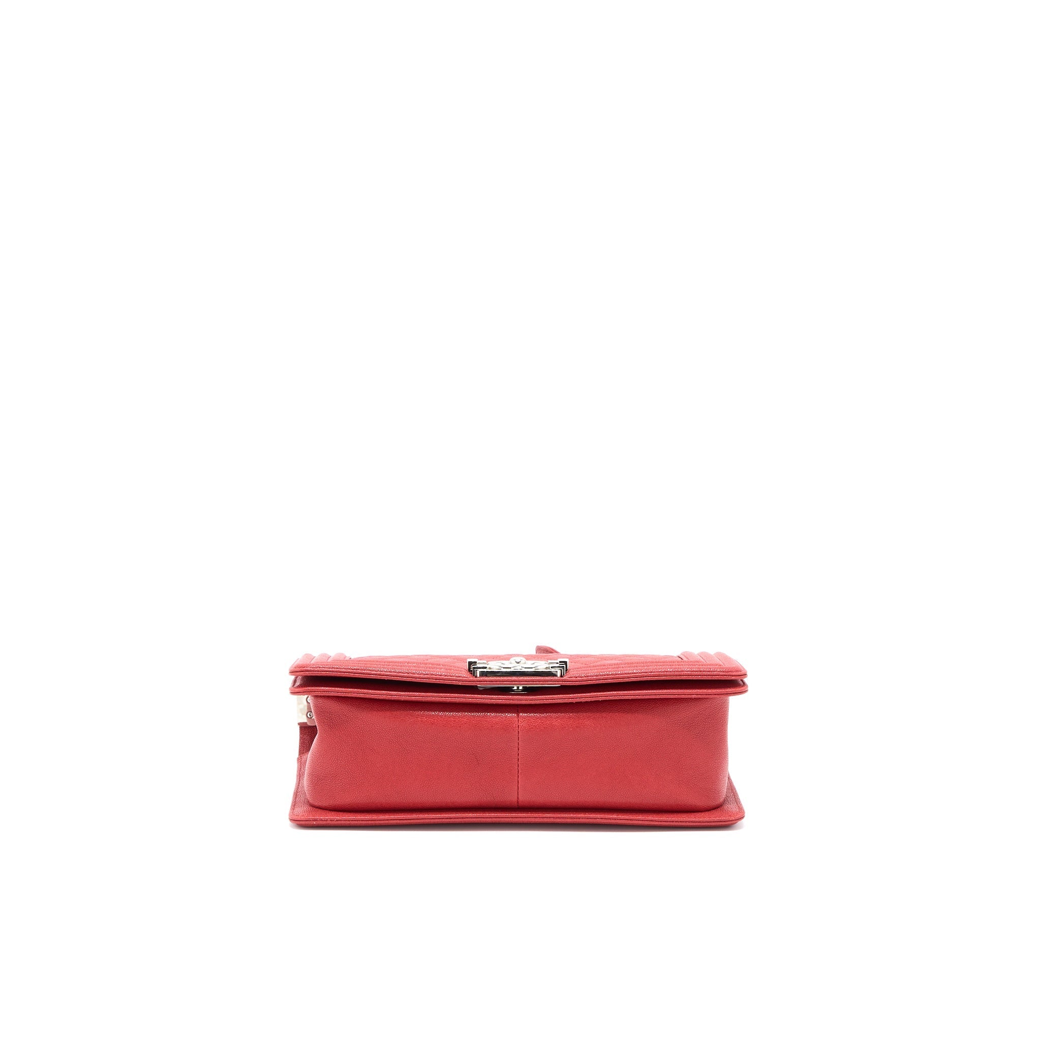Chanel Medium Boy Bag Grained Calfskin Red