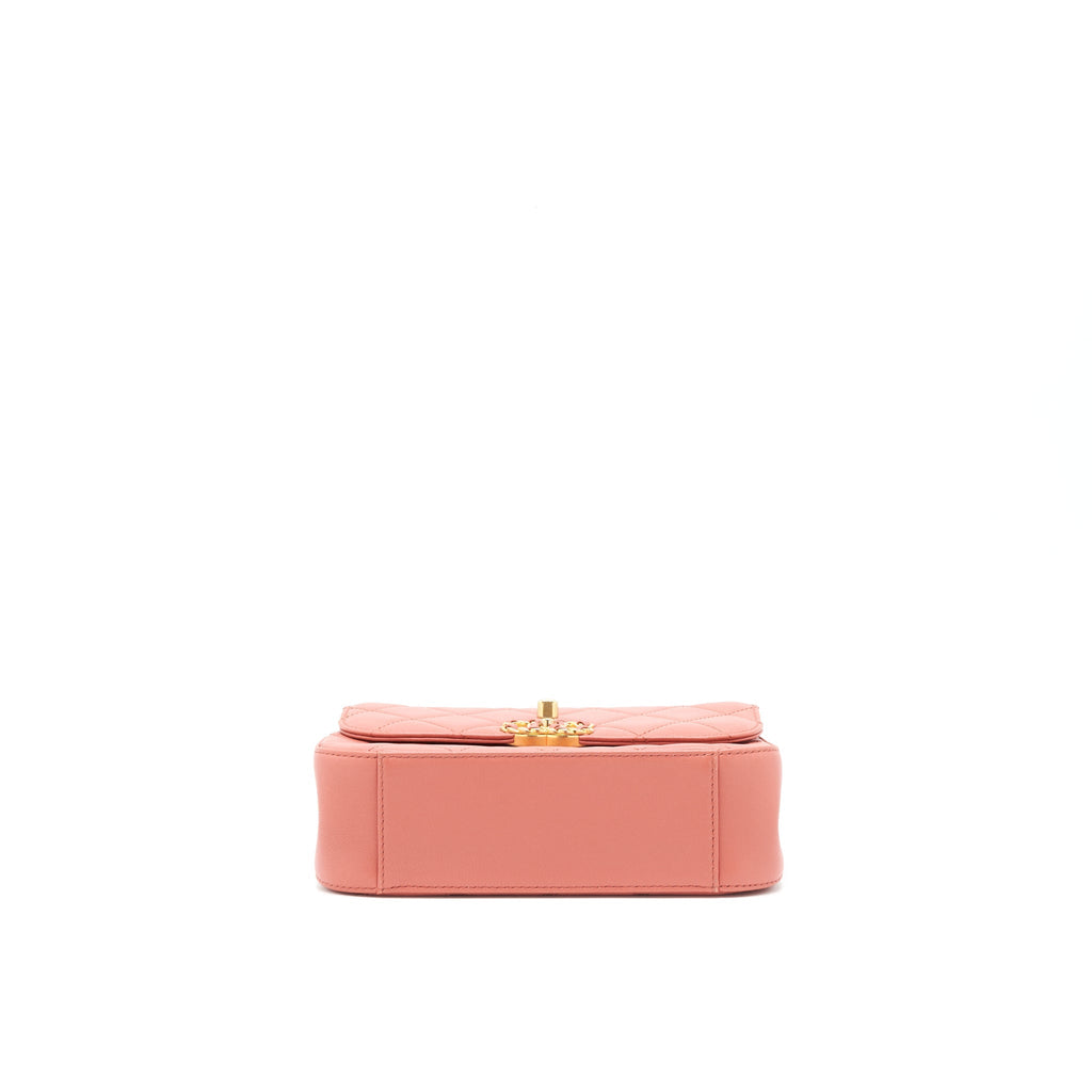 Chanel Top Handle Metis Bag lambskin Pink brushed