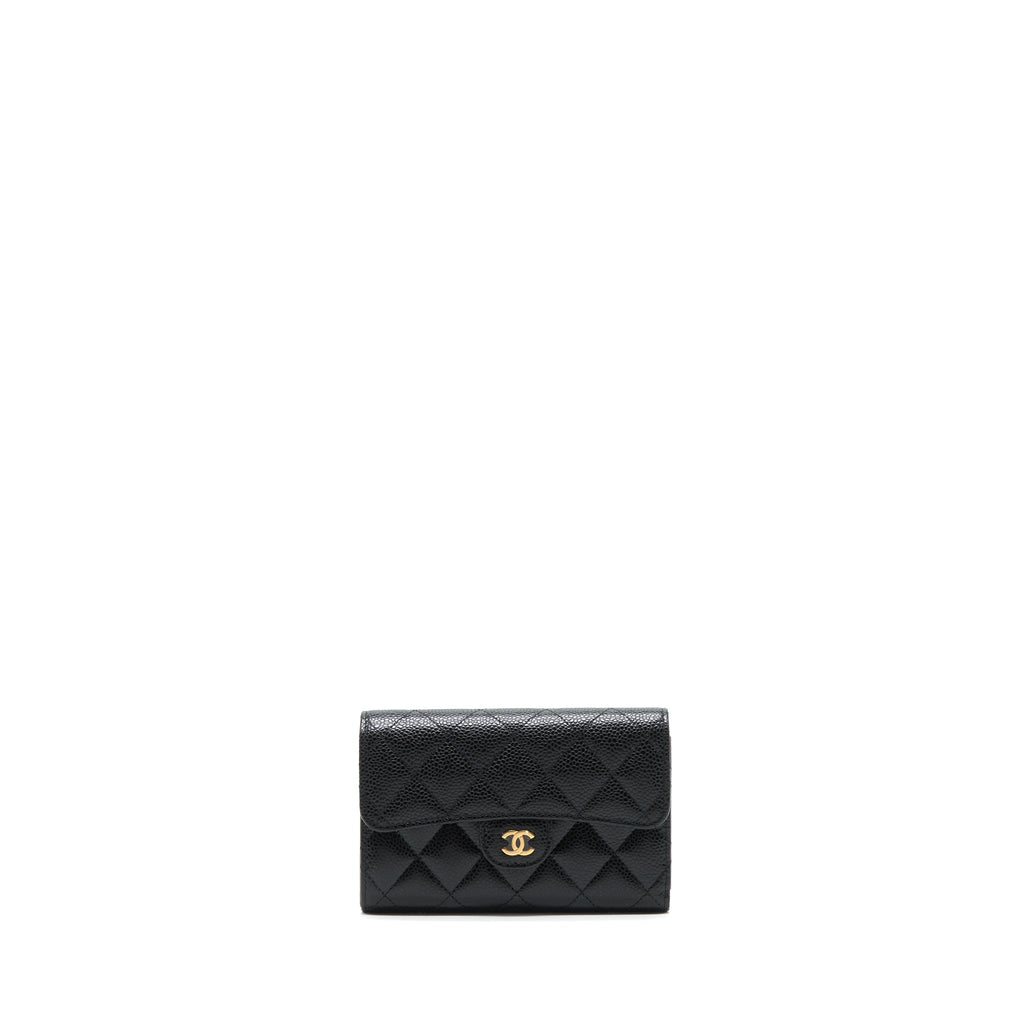 Chanel Classic flap Wallet Caviar Black