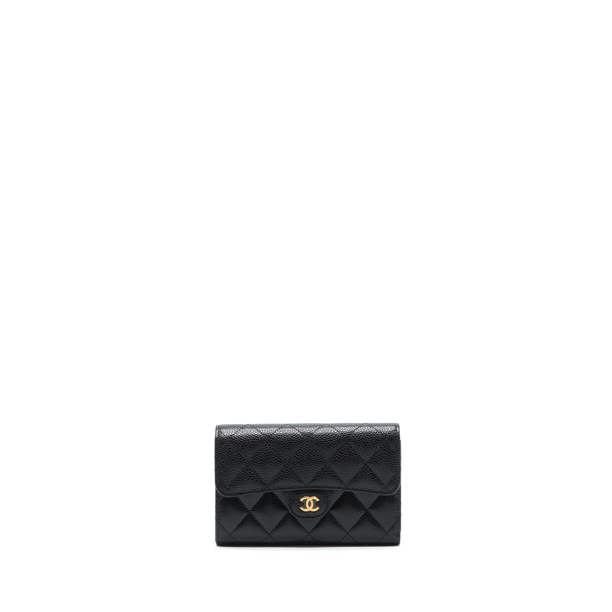Chanel Classic flap Wallet Caviar Black