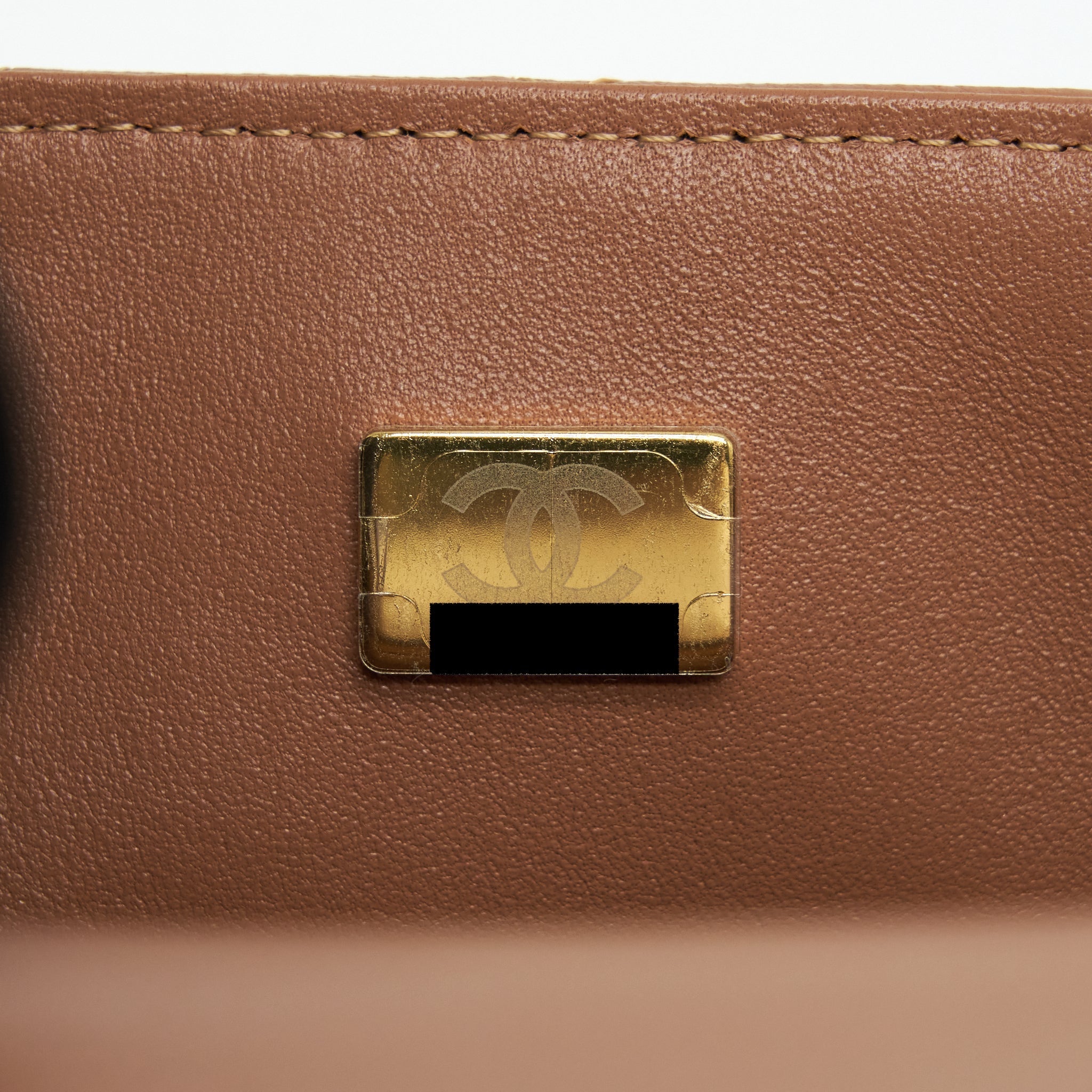 Chanel 22S Mini Square Flap Bag Lambskin Caramel L
