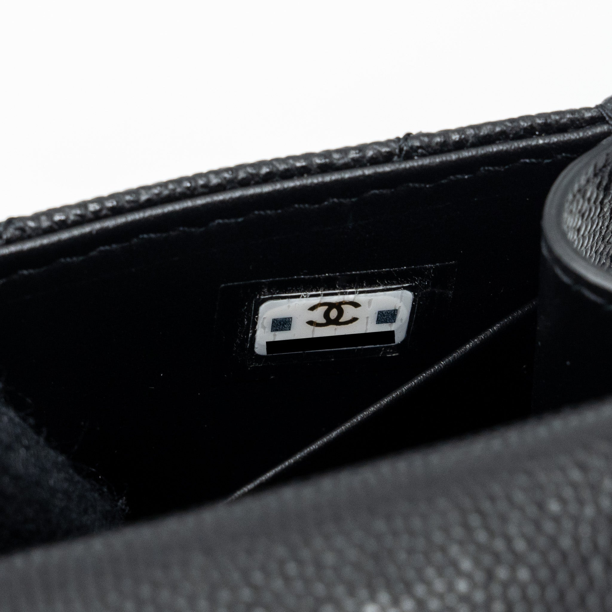 Chanel Mini Top Handle Flap Bag Caviar Black L (microchip)