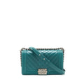 Chanel Medium Boy lambskin green