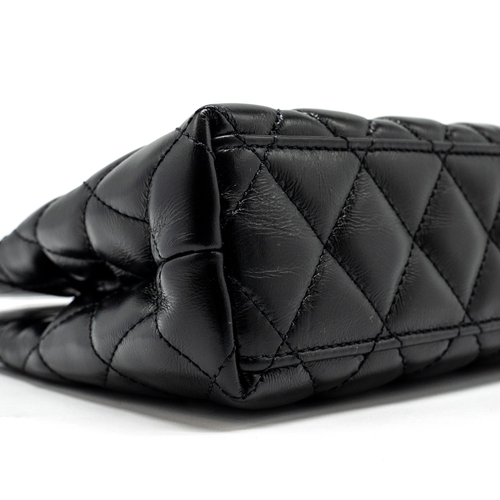 Chanel 24a Mini Shopping Tote/ Mini Kelly Calfskin Black  (microchip)
