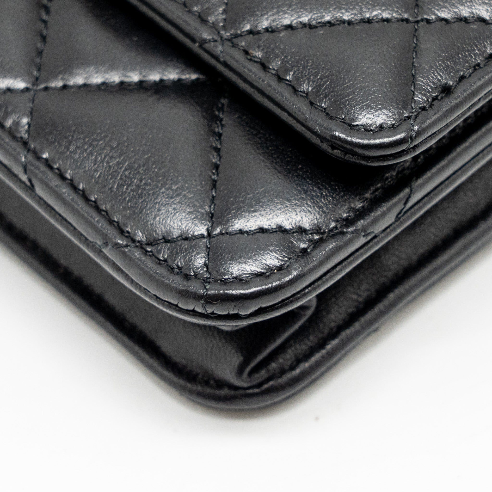 Chanel Trendy CC Wallet on Chain Lambskin Black L (Microchip)