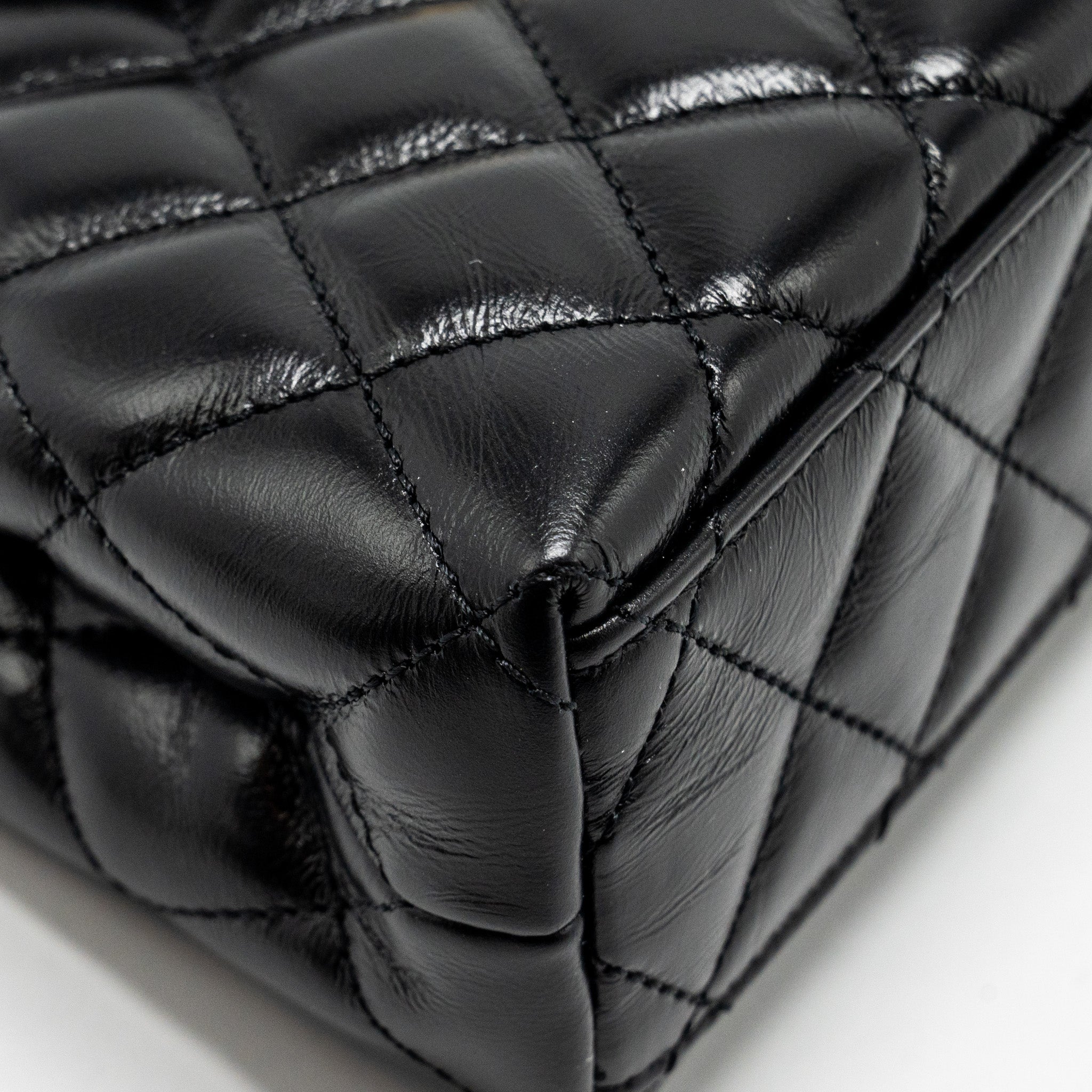 Chanel 24a Mini Shopping Tote/ Mini Kelly Calfskin Black  (microchip)