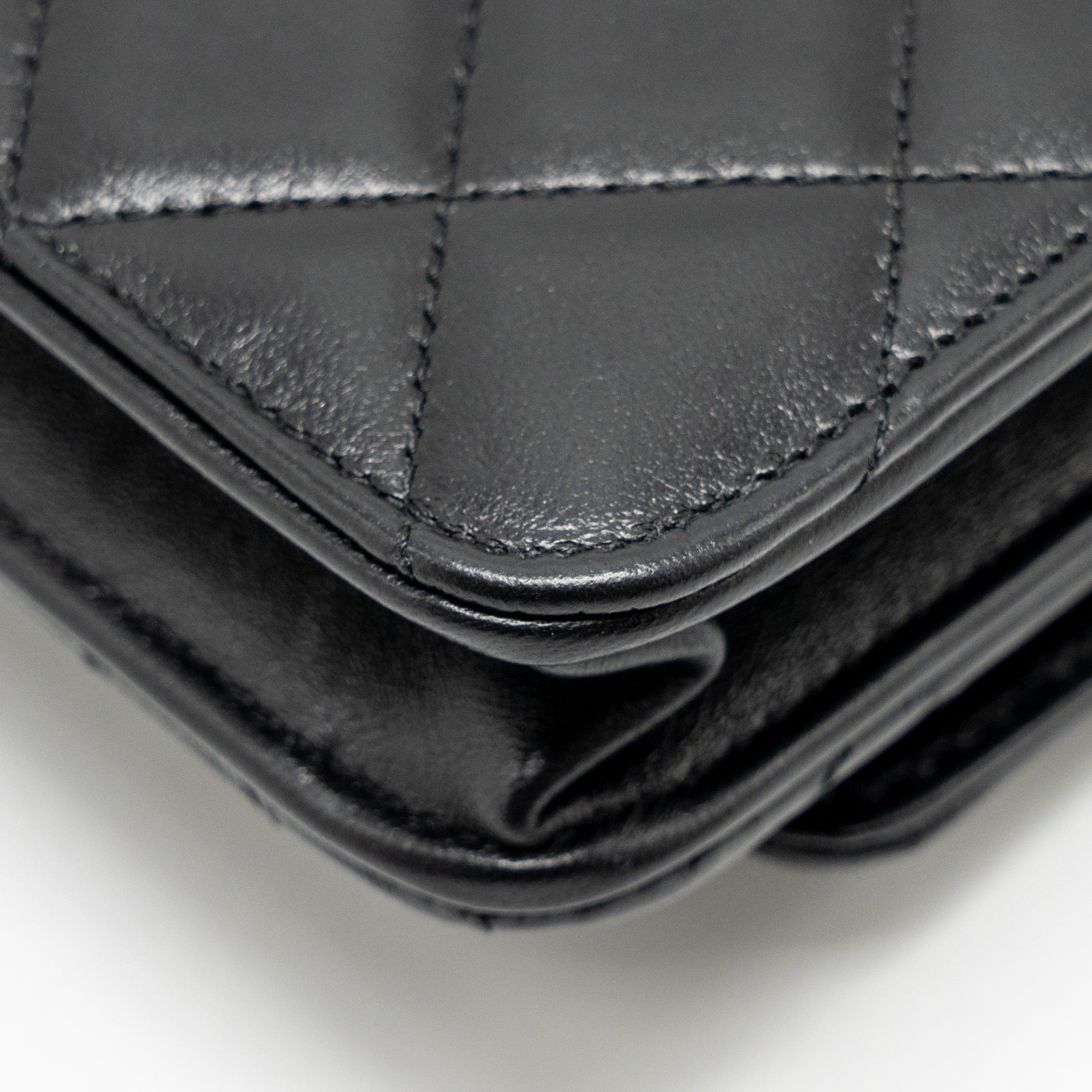 Chanel Trendy CC Wallet on Chain Lambskin Black L (Microchip)