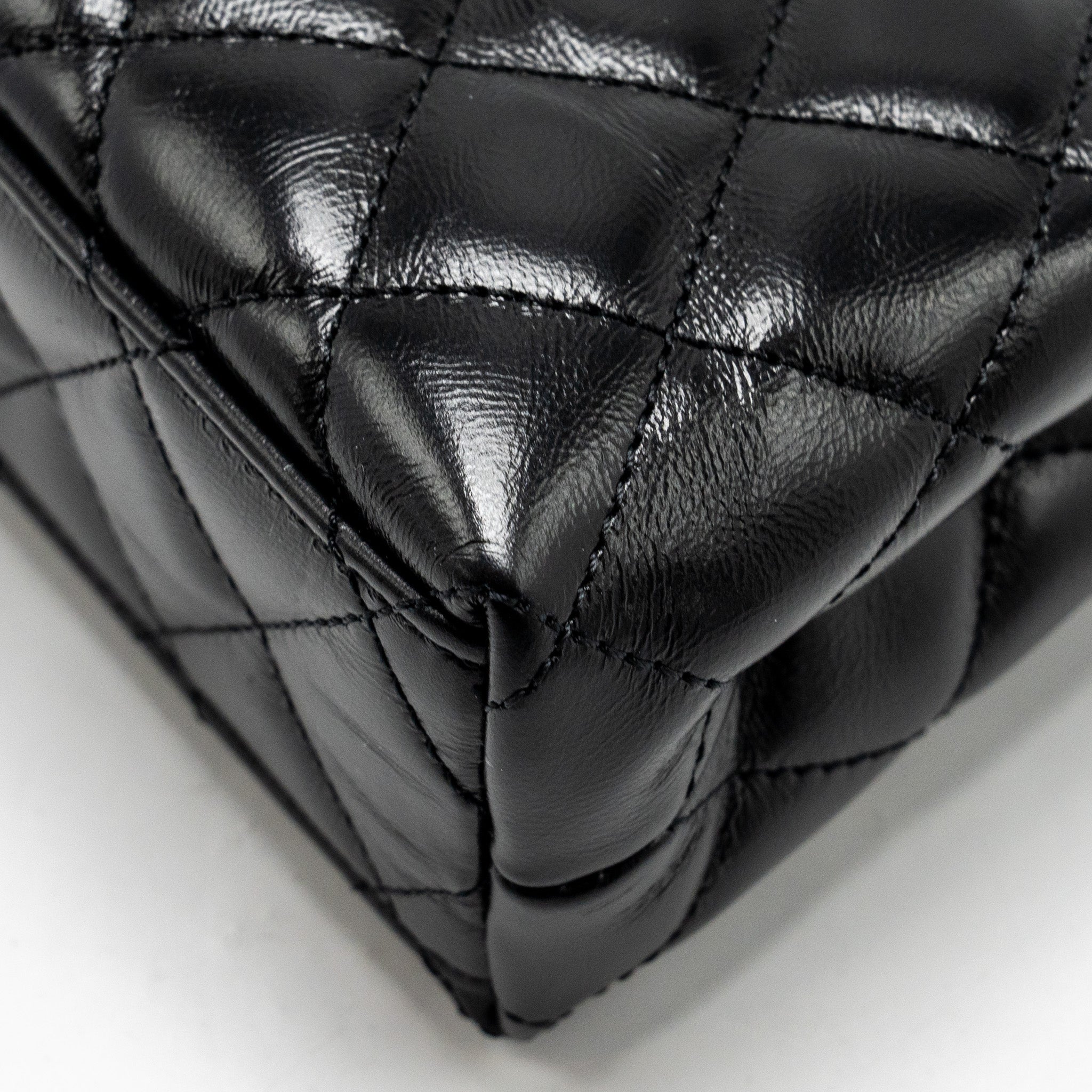 Chanel 24a Mini Shopping Tote/ Mini Kelly Calfskin Black  (microchip)