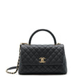 Chanel Medium Coco Handle Caviar Black L