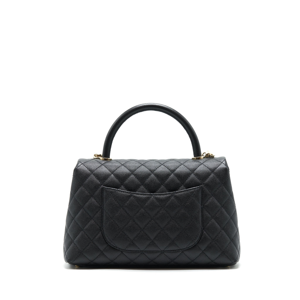 Chanel Medium Coco Handle Caviar Black L