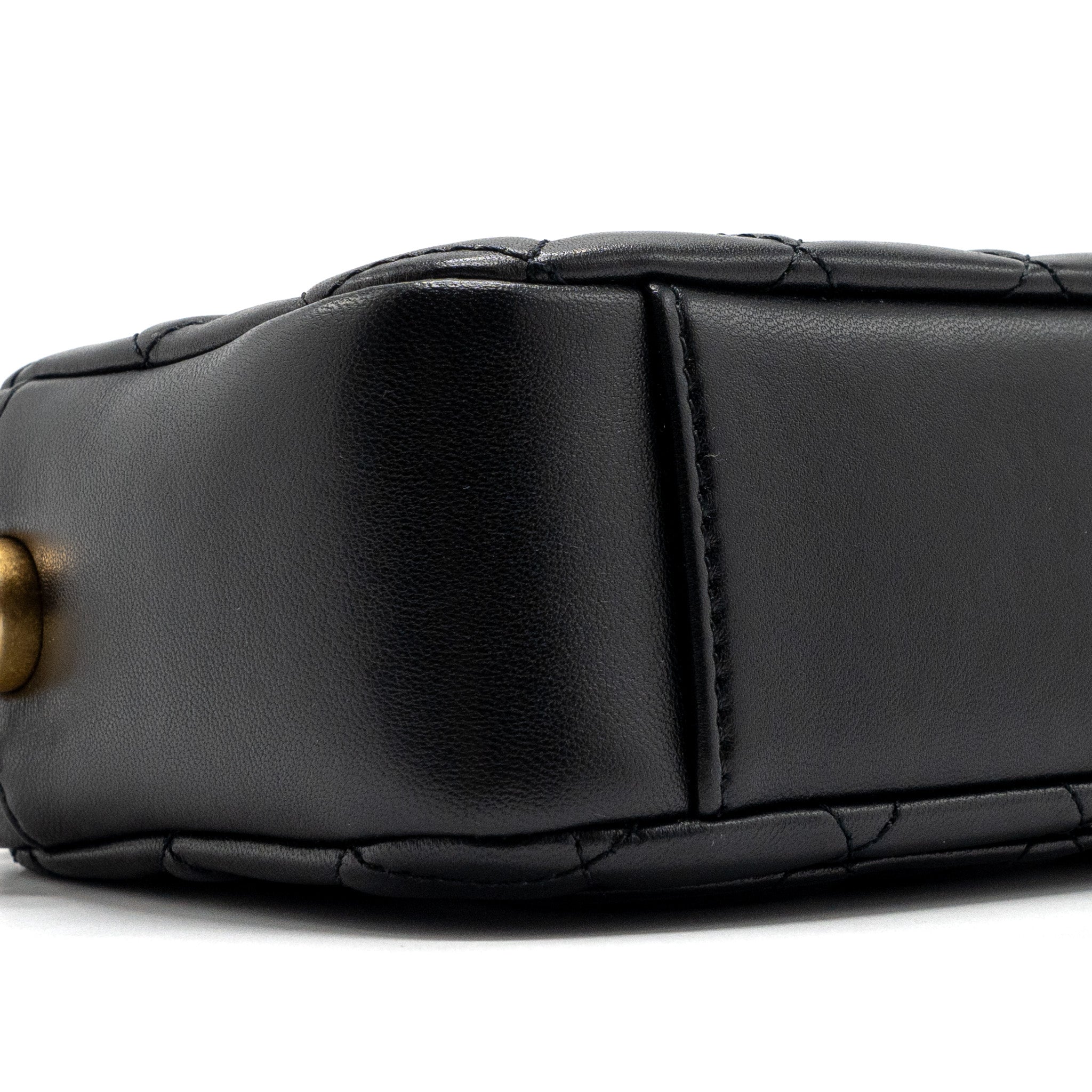 Chanel pearl crush camera bag lambskin black  (microchip)