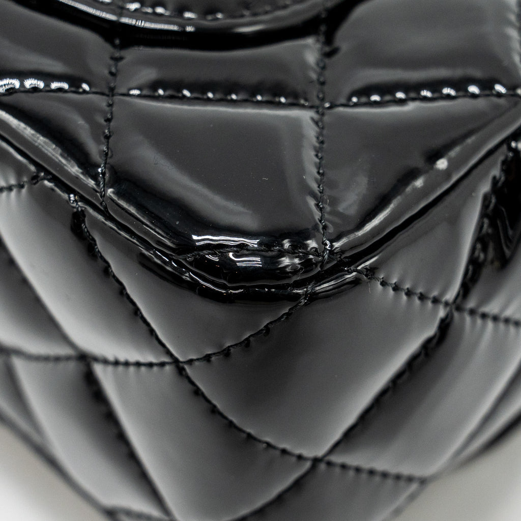 Chanel Mini Rectangular Flap Bag Patent Black L