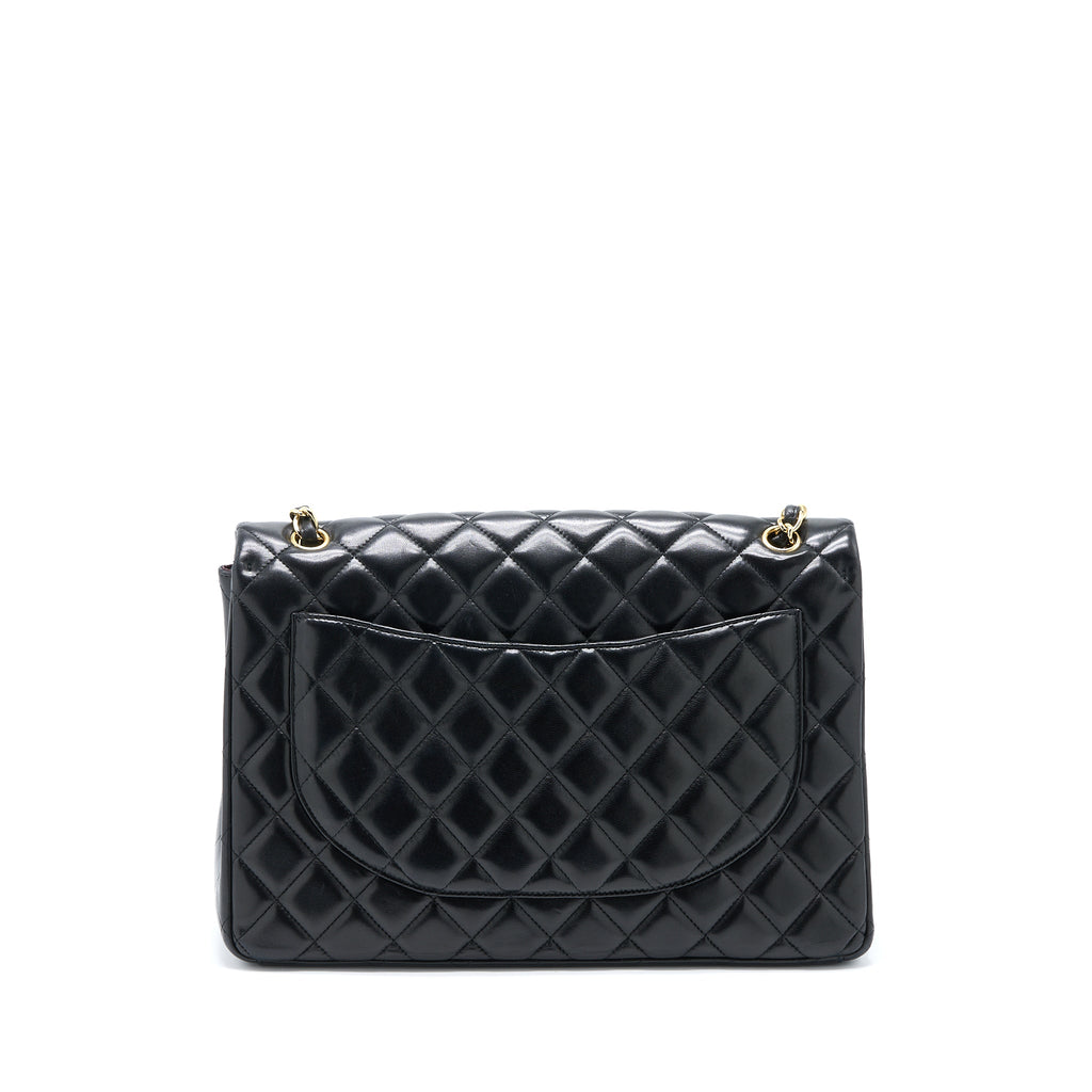 Chanel Maxi Single Flap Bag Lambskin Black