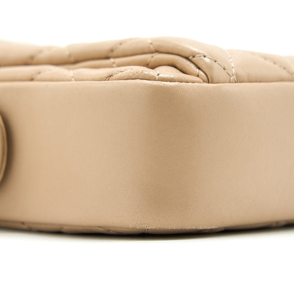 Chanel Small Vertical Camera Bag With Chain Lambskin Beige L