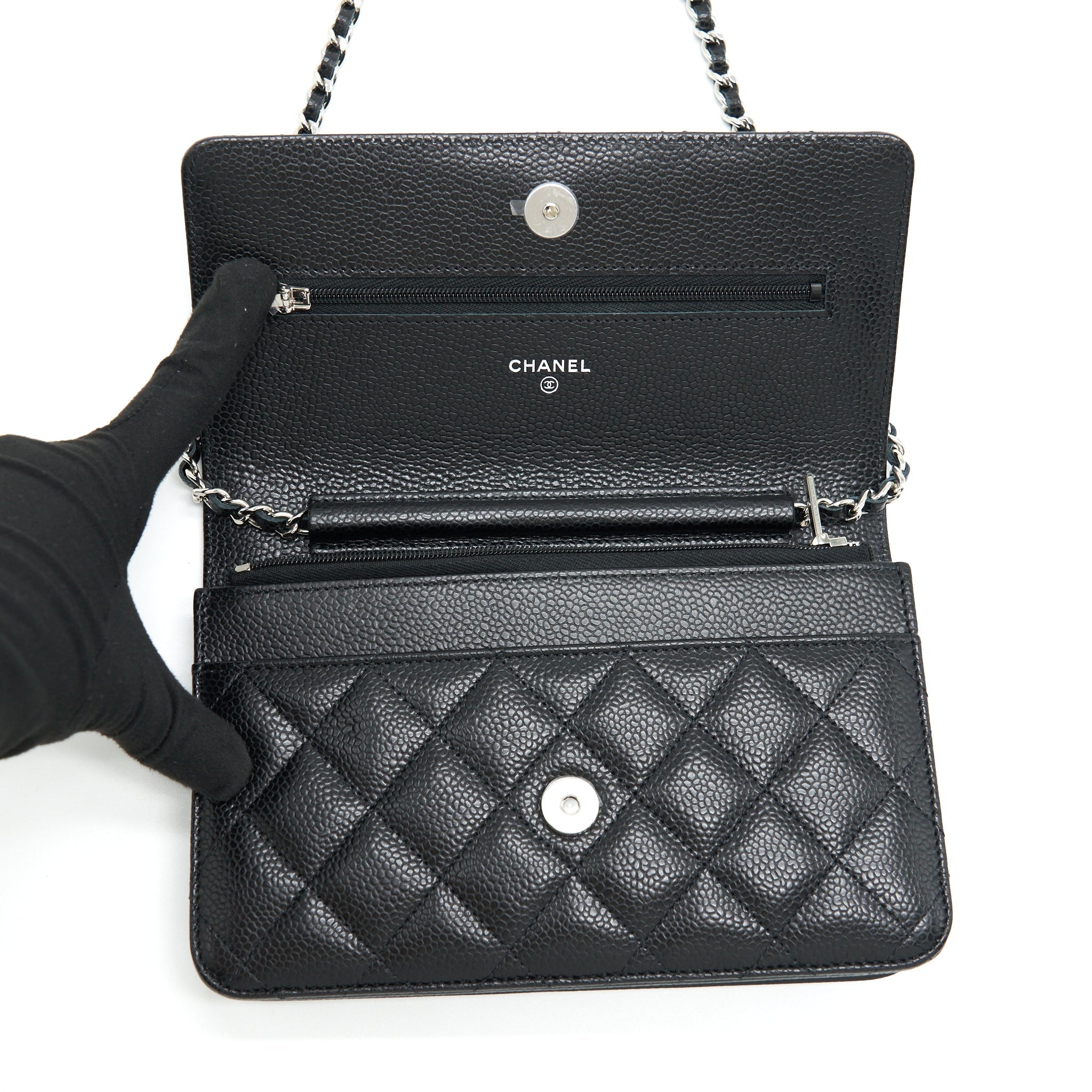 Chanel Classic Wallet On Chain Caviar Black