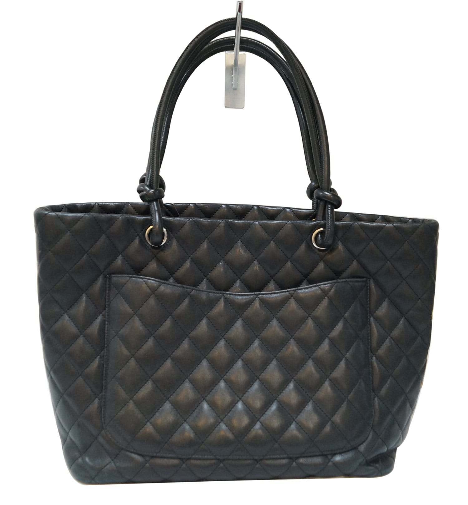 CHANEL Black Quilted Leather Large Cambon Tote Bag