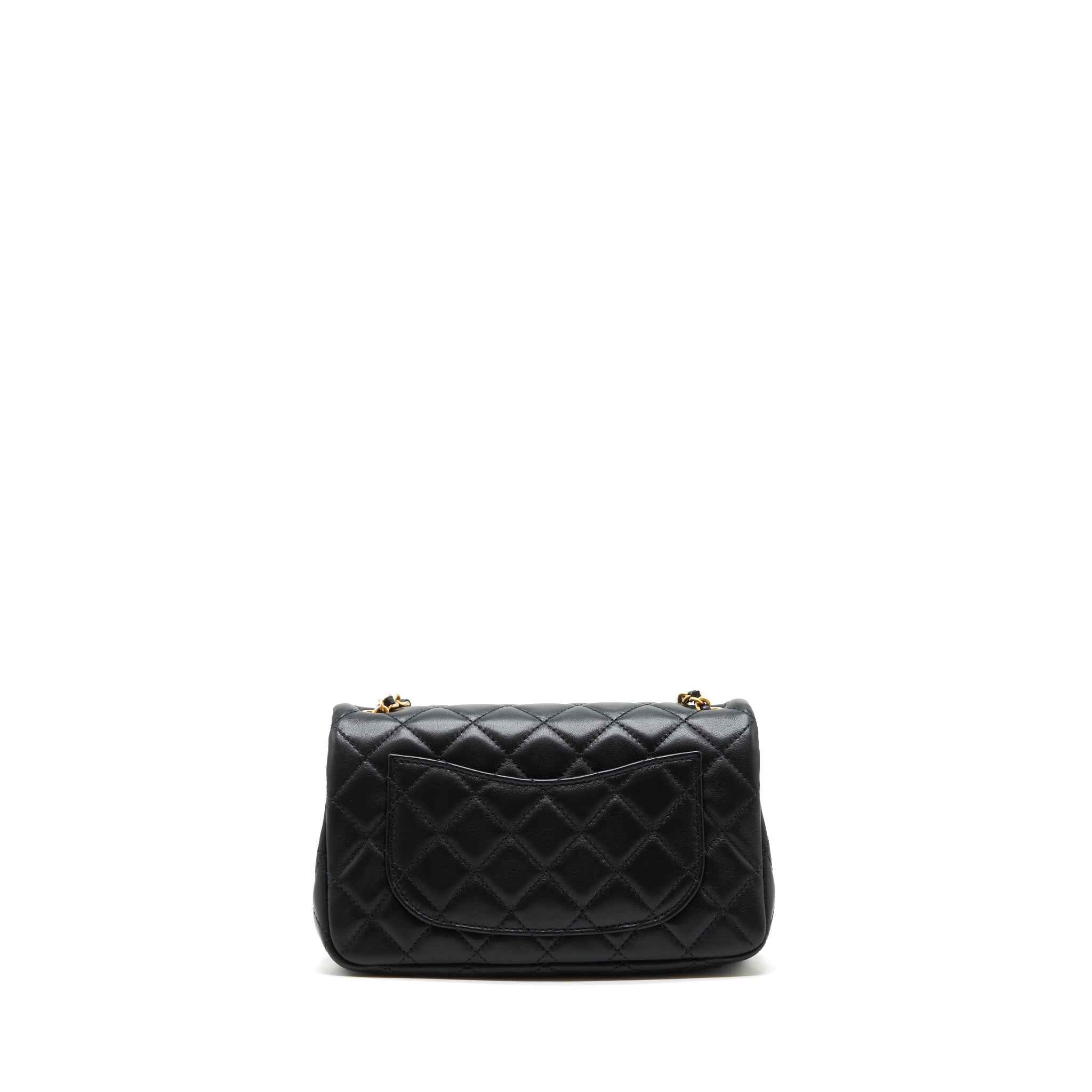 Chanel 22C pearl crush mini Rectangular Lambskin Black