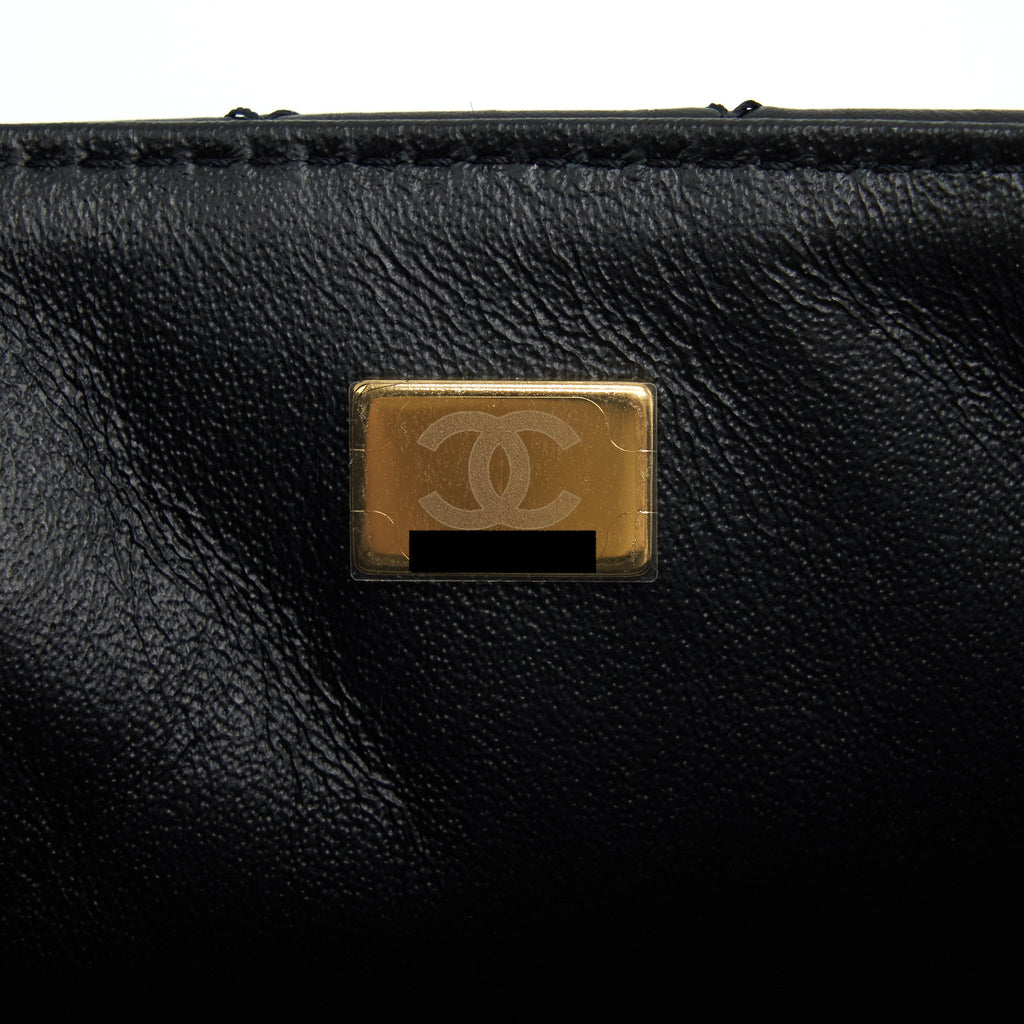 Chanel Mini 2.55 Reissue Flap Bag Aged Calfskin Black Brushed