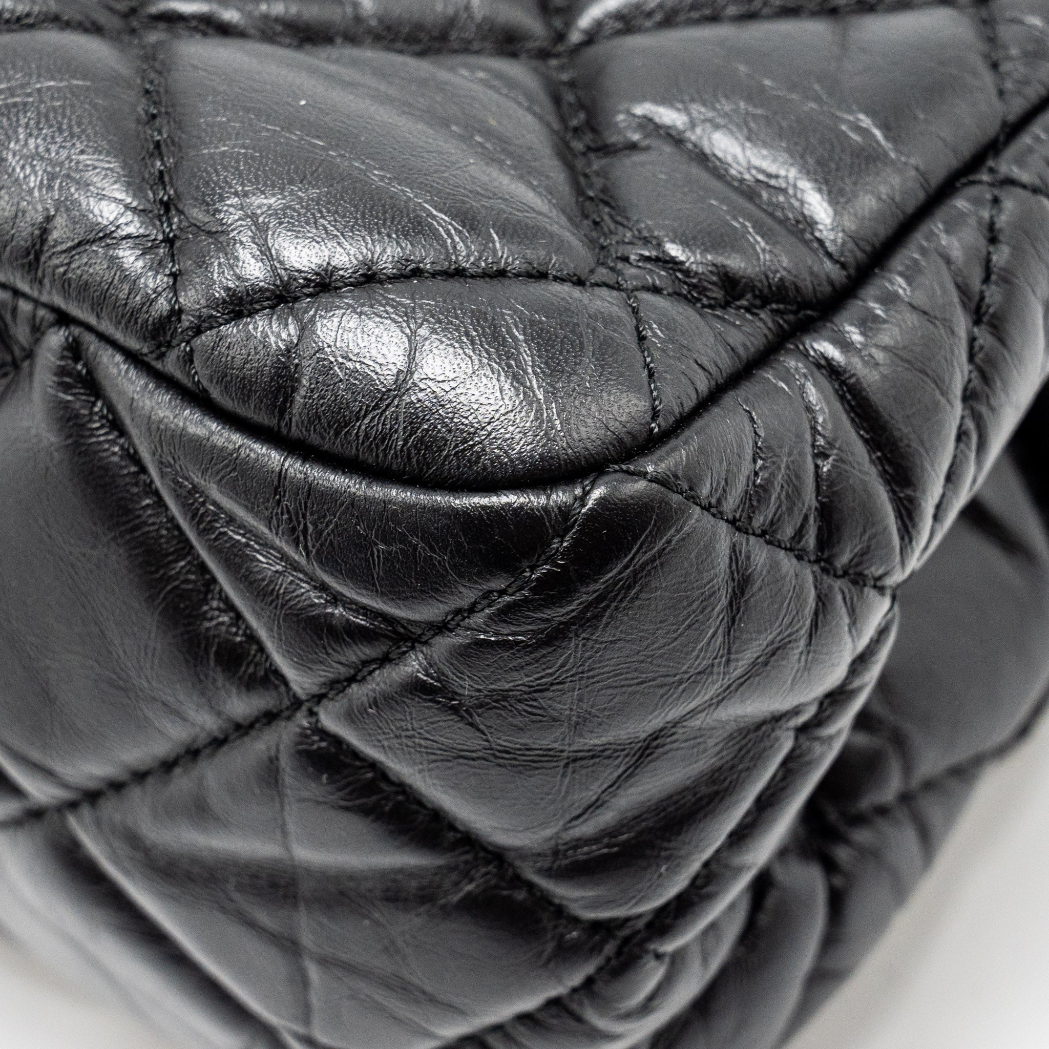 Chanel Hanger Reissue Flap Bag Limited Edition Aged Calfskin Black