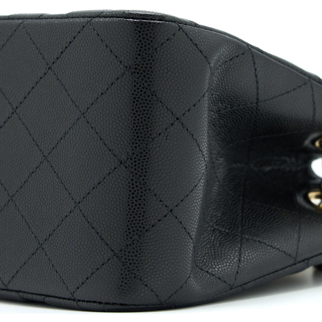 Chanel Mini Bucket Tote Bag Caviar Black L (Microchip)