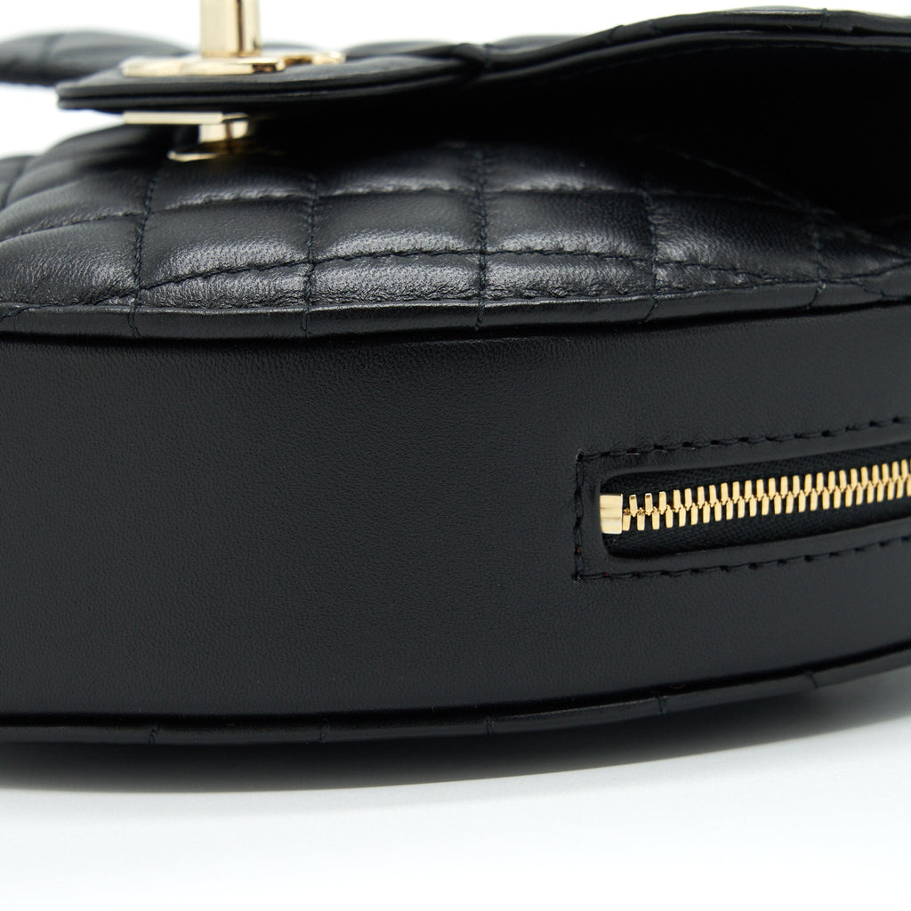 Chanel 22S Heart Bag Lambskin Black L