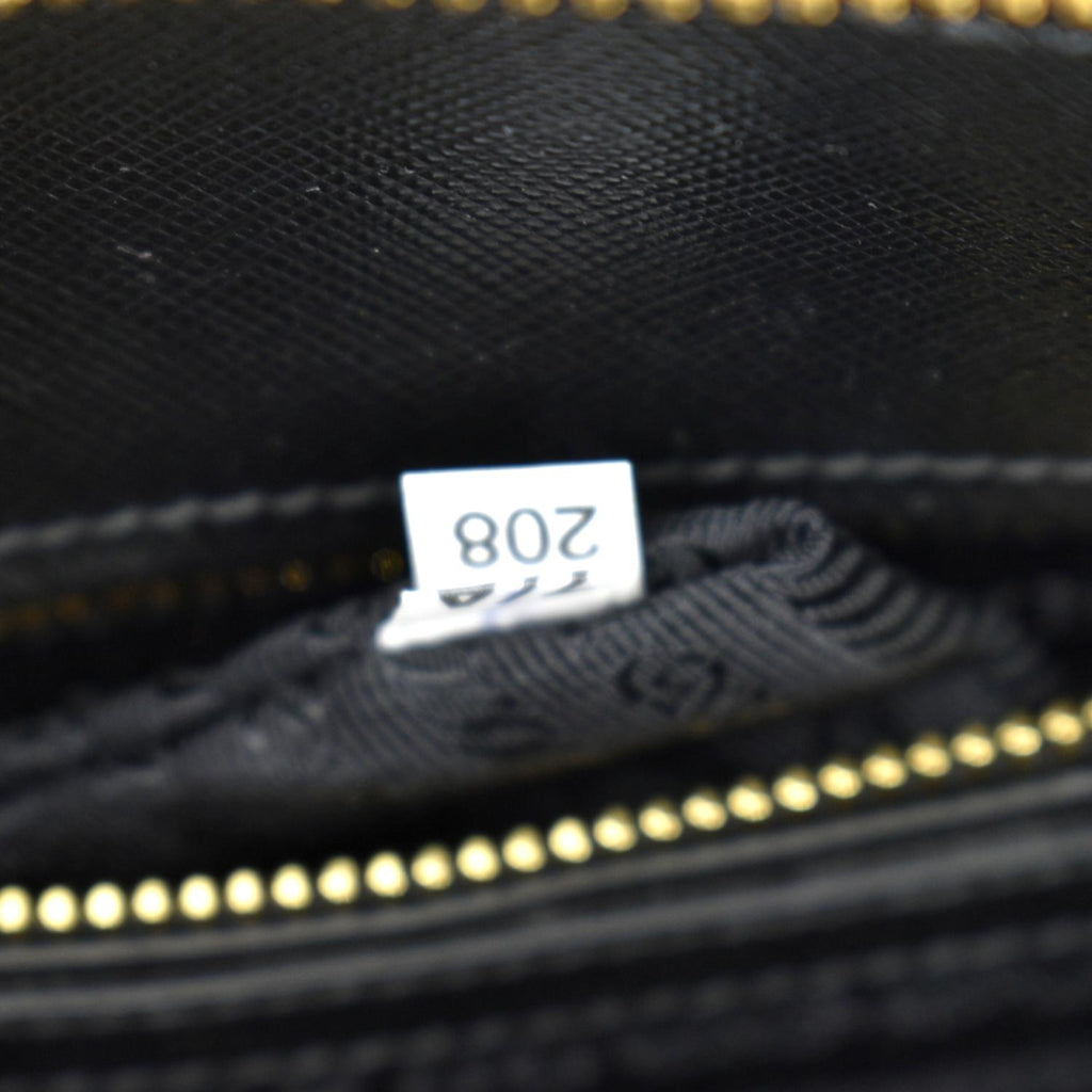 PRADA Lux Medium Promenade Saffiano Leather Shoulder Bag Black