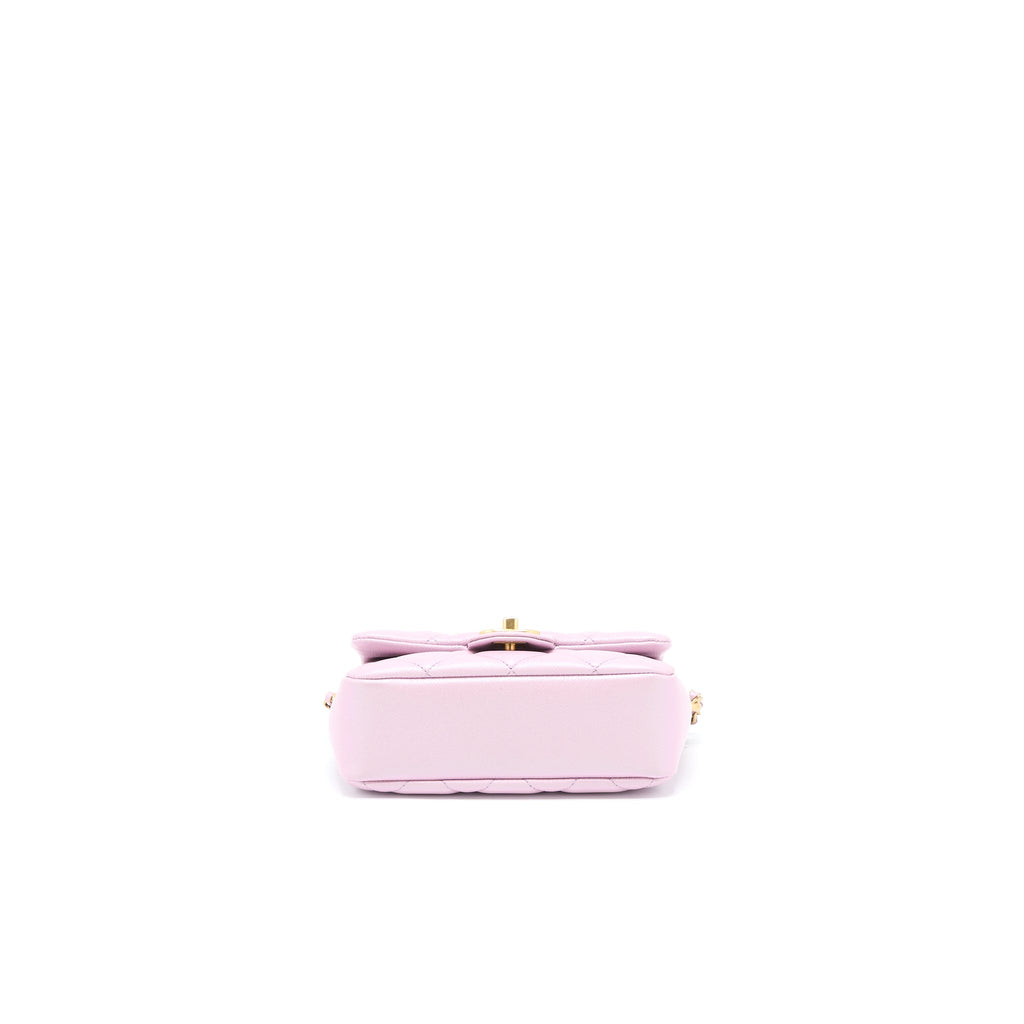 Chanel 21K My Perfect Mini Flap Bag Caviar Pink  (Microchip)