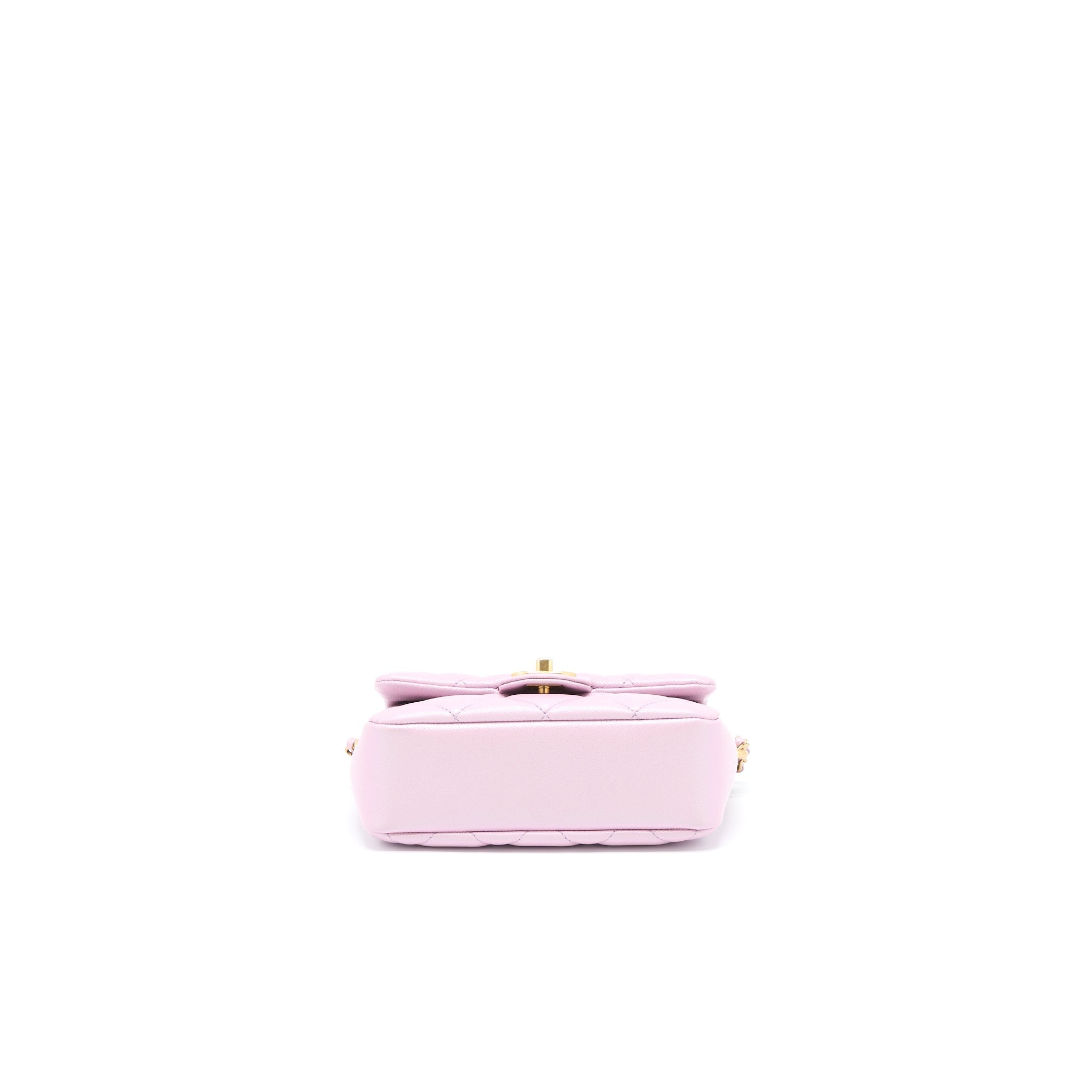 Chanel 21K My Perfect Mini Flap Bag Caviar Pink  (Microchip)