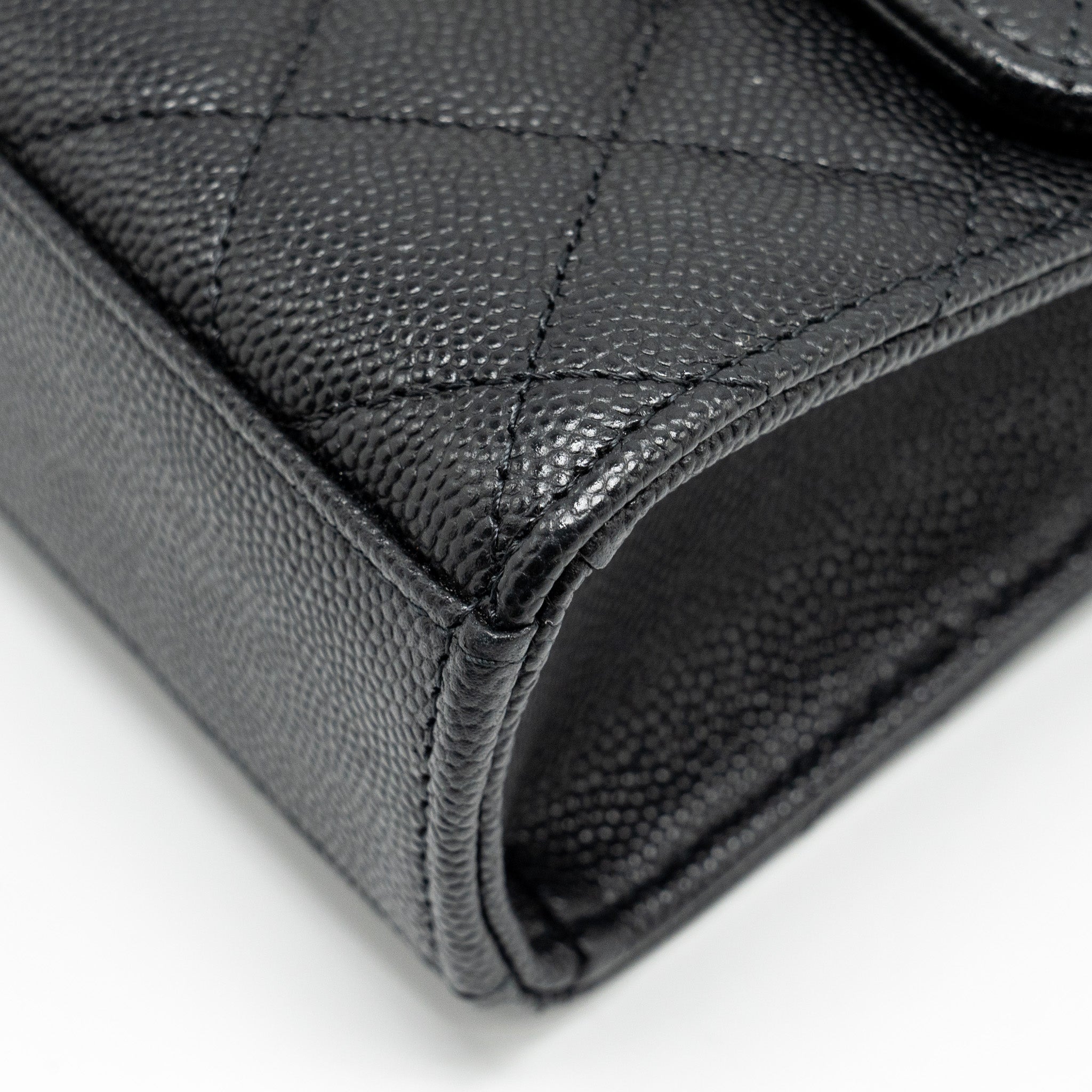 Chanel Top Handle Mini Flap Bag with Chain caviar black L (microchip)