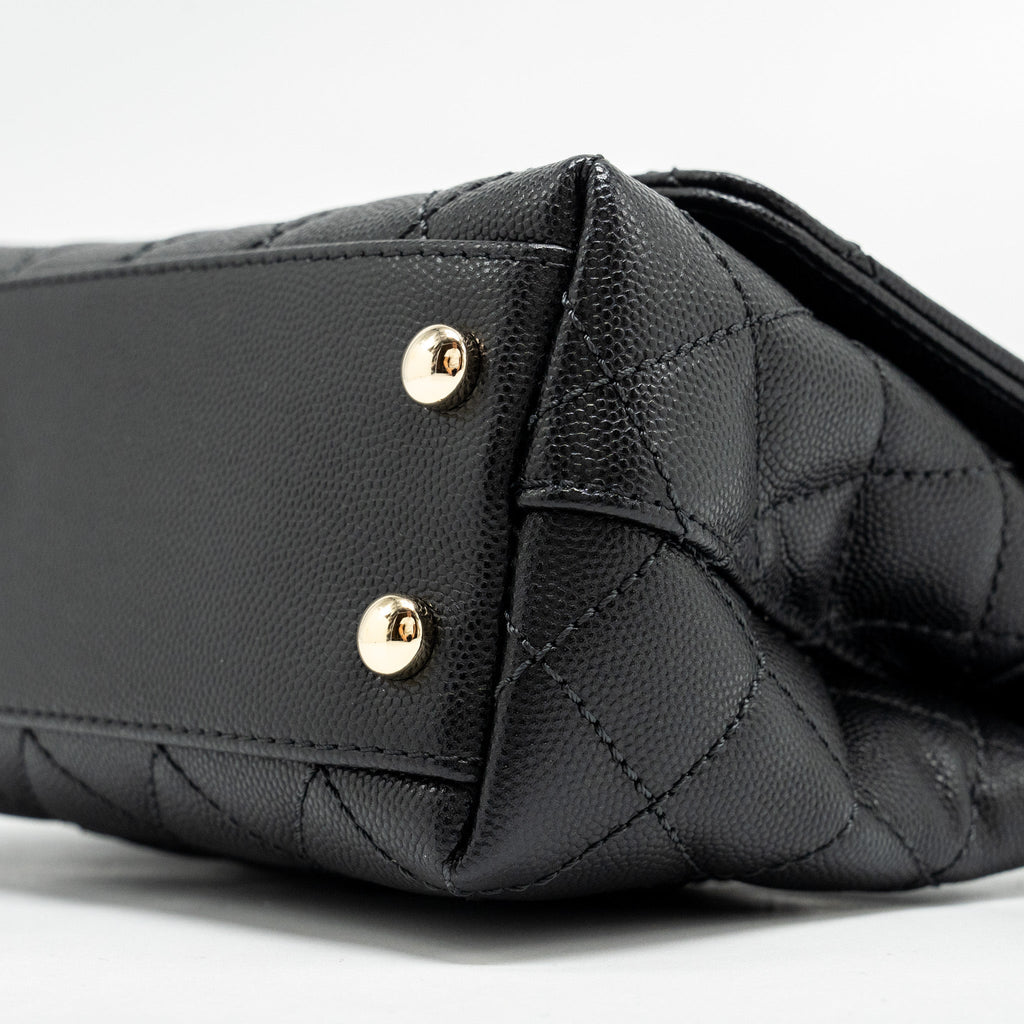 Chanel Mini Coco Handle Caviar Black L (Microchip)
