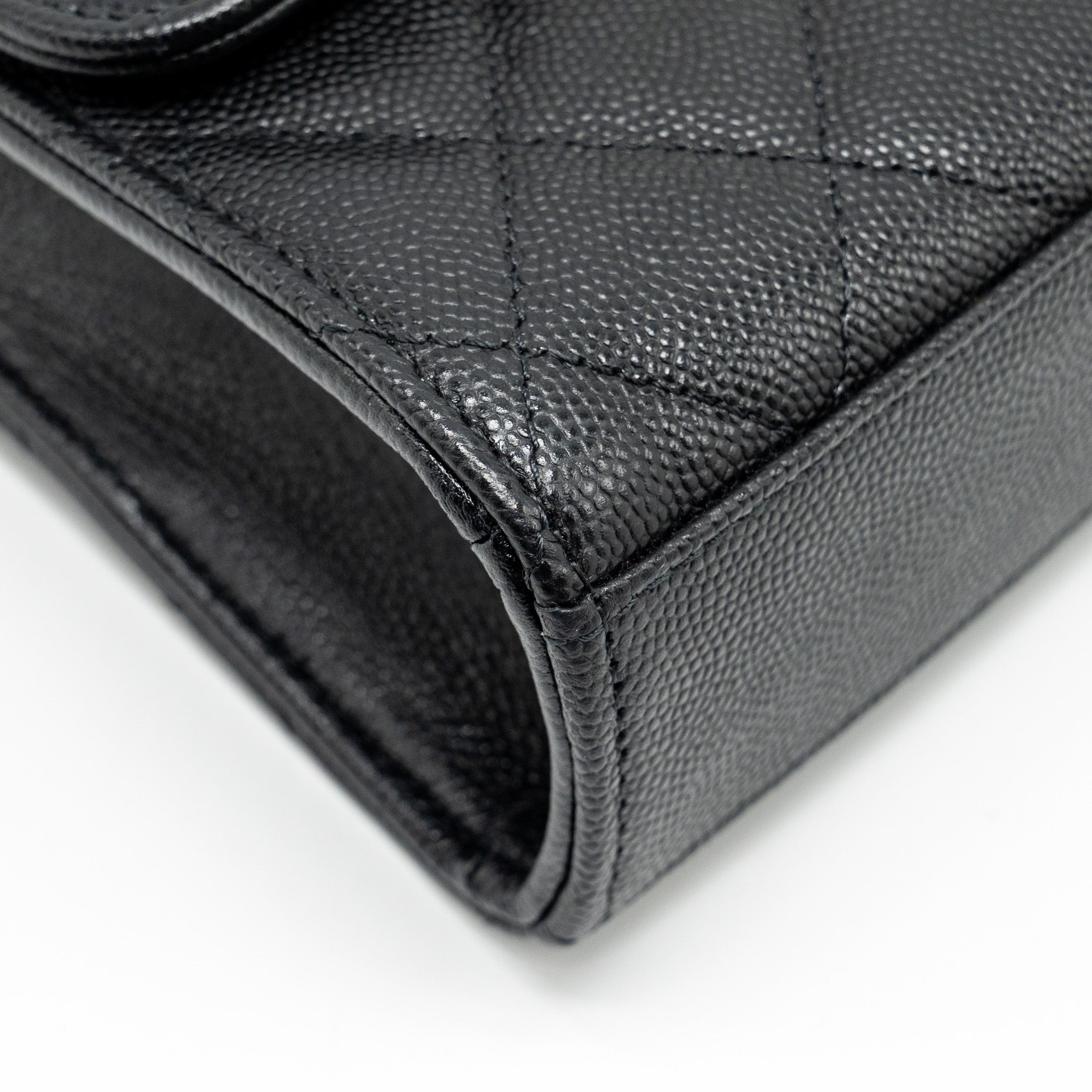Chanel Top Handle Mini Flap Bag with Chain caviar black L (microchip)