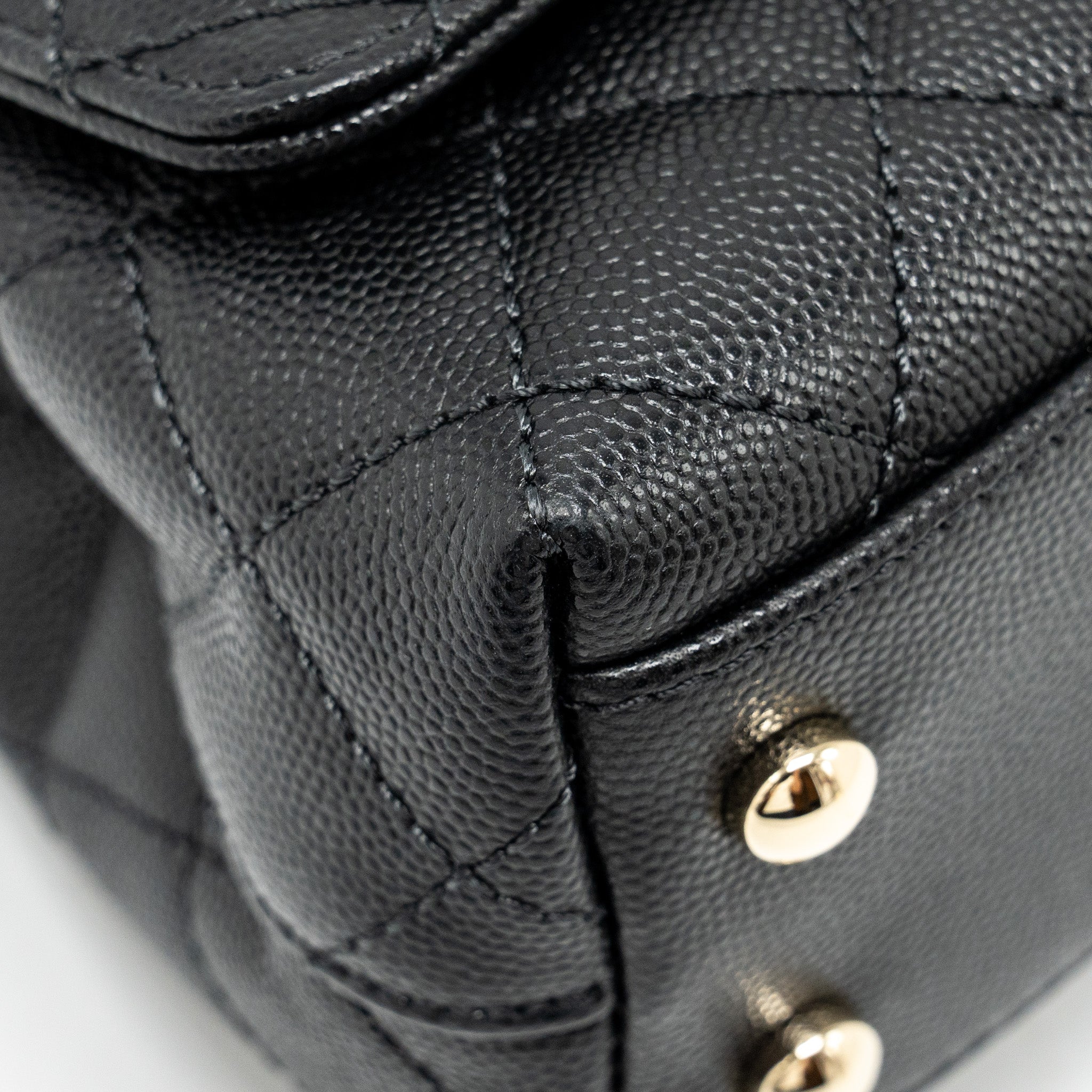 Chanel Mini Coco Handle Caviar Black L (Microchip)
