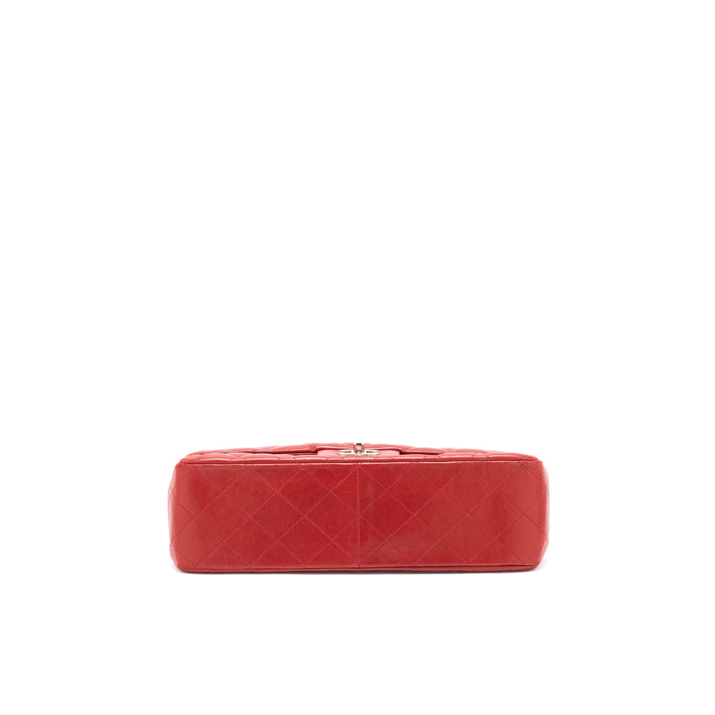 Chanel Classic Jumbo Single Flap Bag Lambskin Red