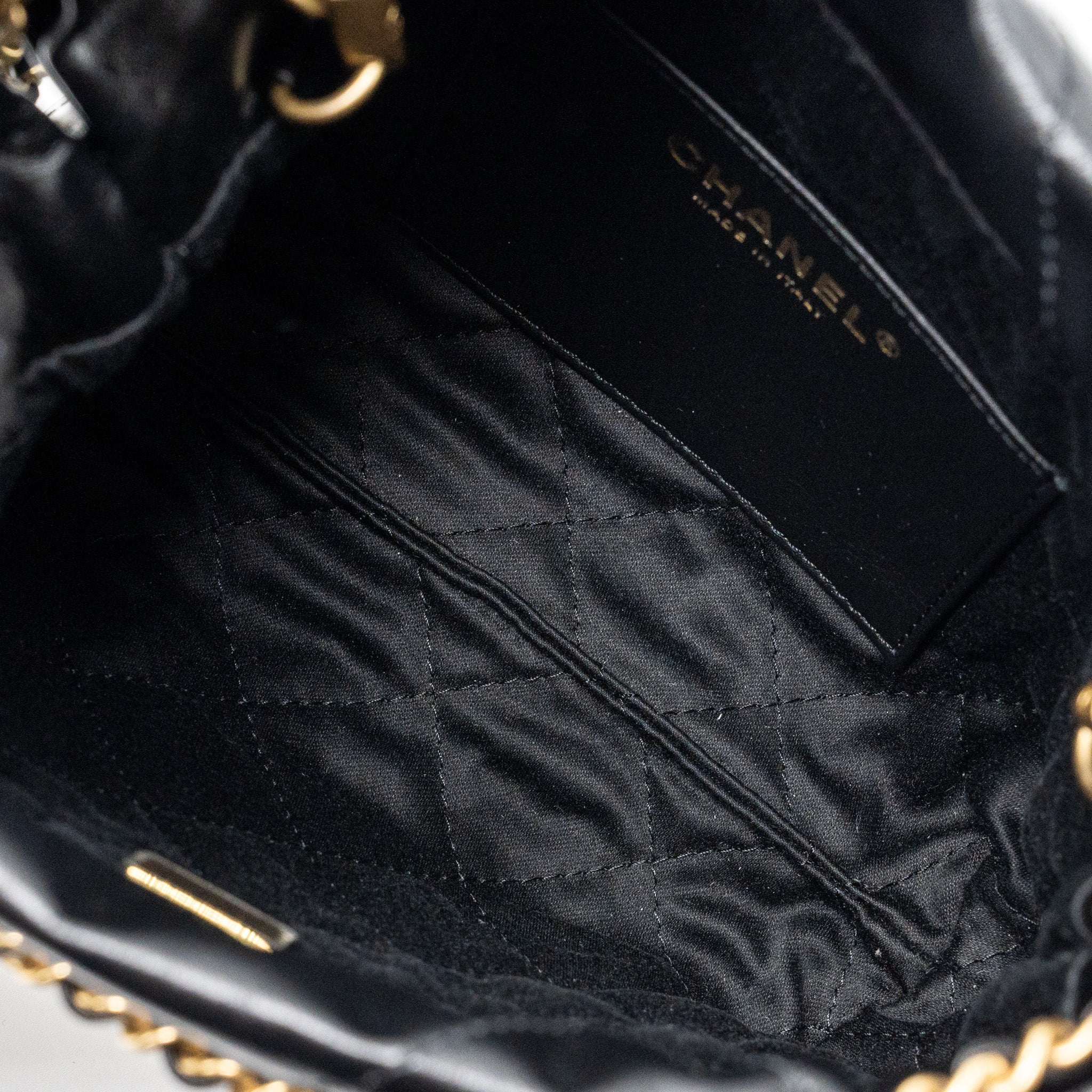 Chanel Mini 22 Bag Shiny Calfskin Black  (microchip)