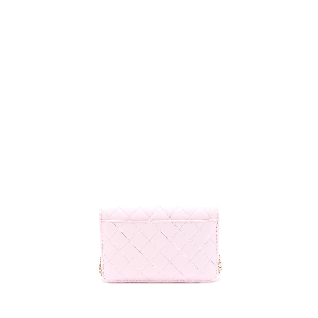 Chanel 2 in 1 Wallet on Chain Caviar Light Pink L