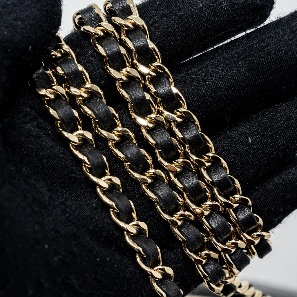 Chanel Mini Trendy CC Wallet On Chain Lambskin Black L (microchip)