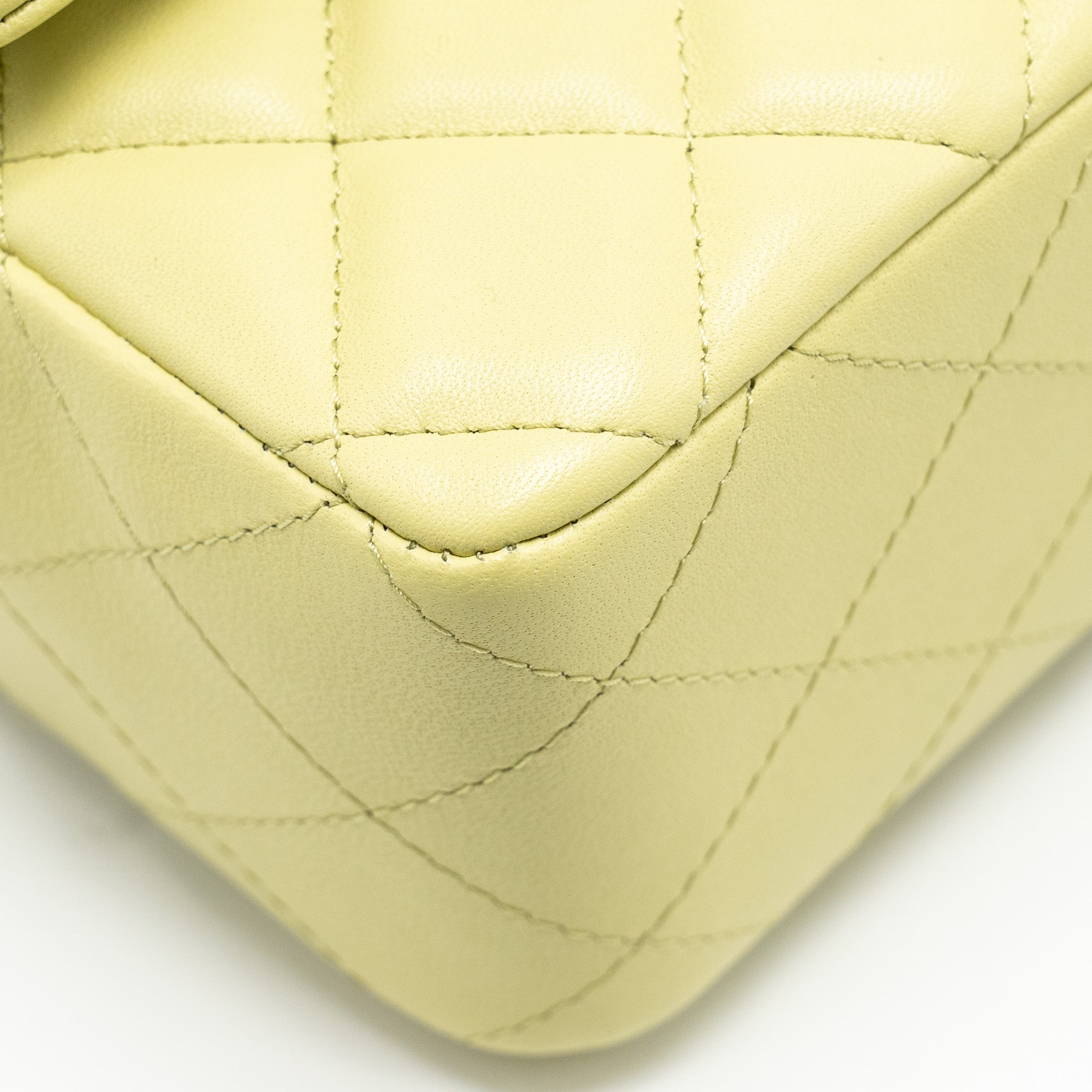 Chanel Mini Rectangular Flap Bag Lambskin Pistachio L (Microchip)