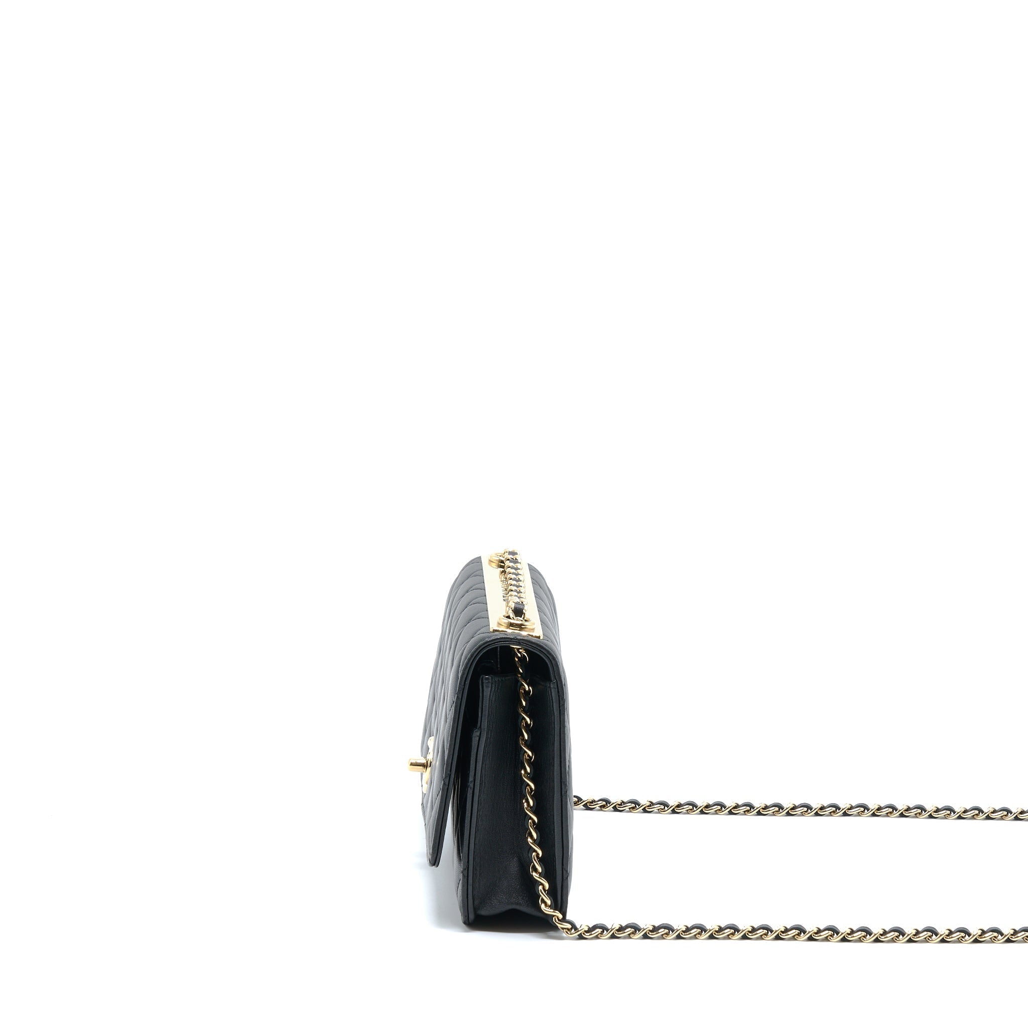Chanel Trendy CC Wallet On Chain Lambskin Black