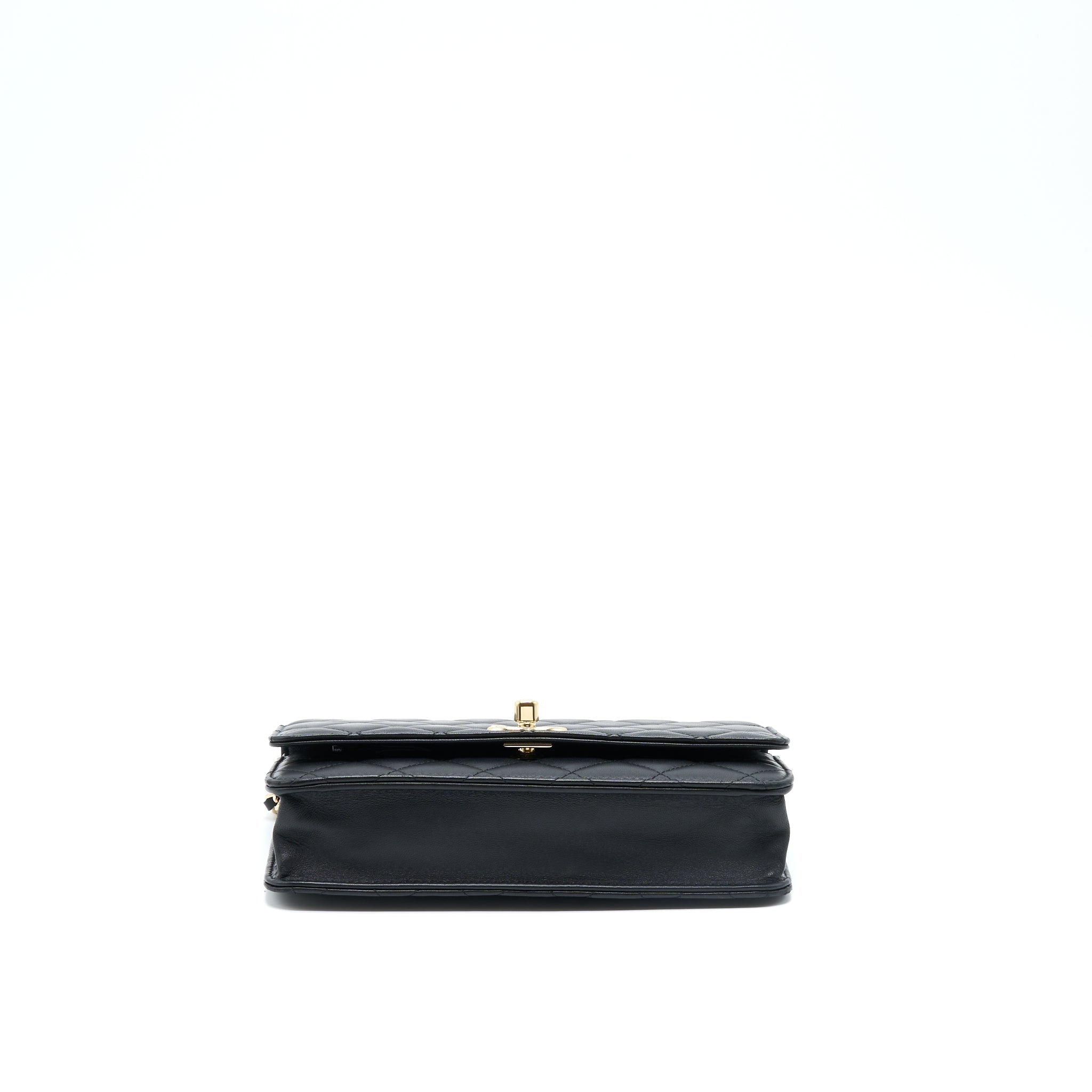 Chanel Trendy CC Wallet On Chain Lambskin Black