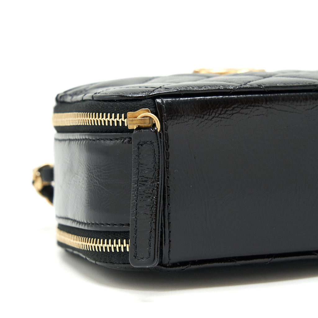 Chanel Vanity Case Handle Crossbody Bag Calfskin Black