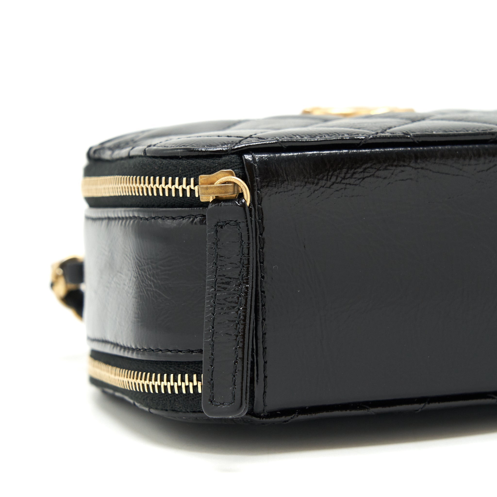 Chanel Vanity Case Handle Crossbody Bag Calfskin Black