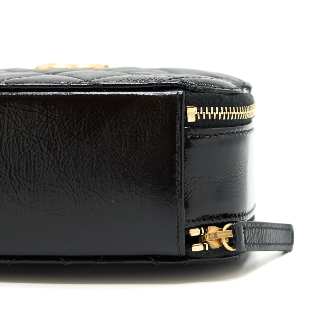 Chanel Vanity Case Handle Crossbody Bag Calfskin Black