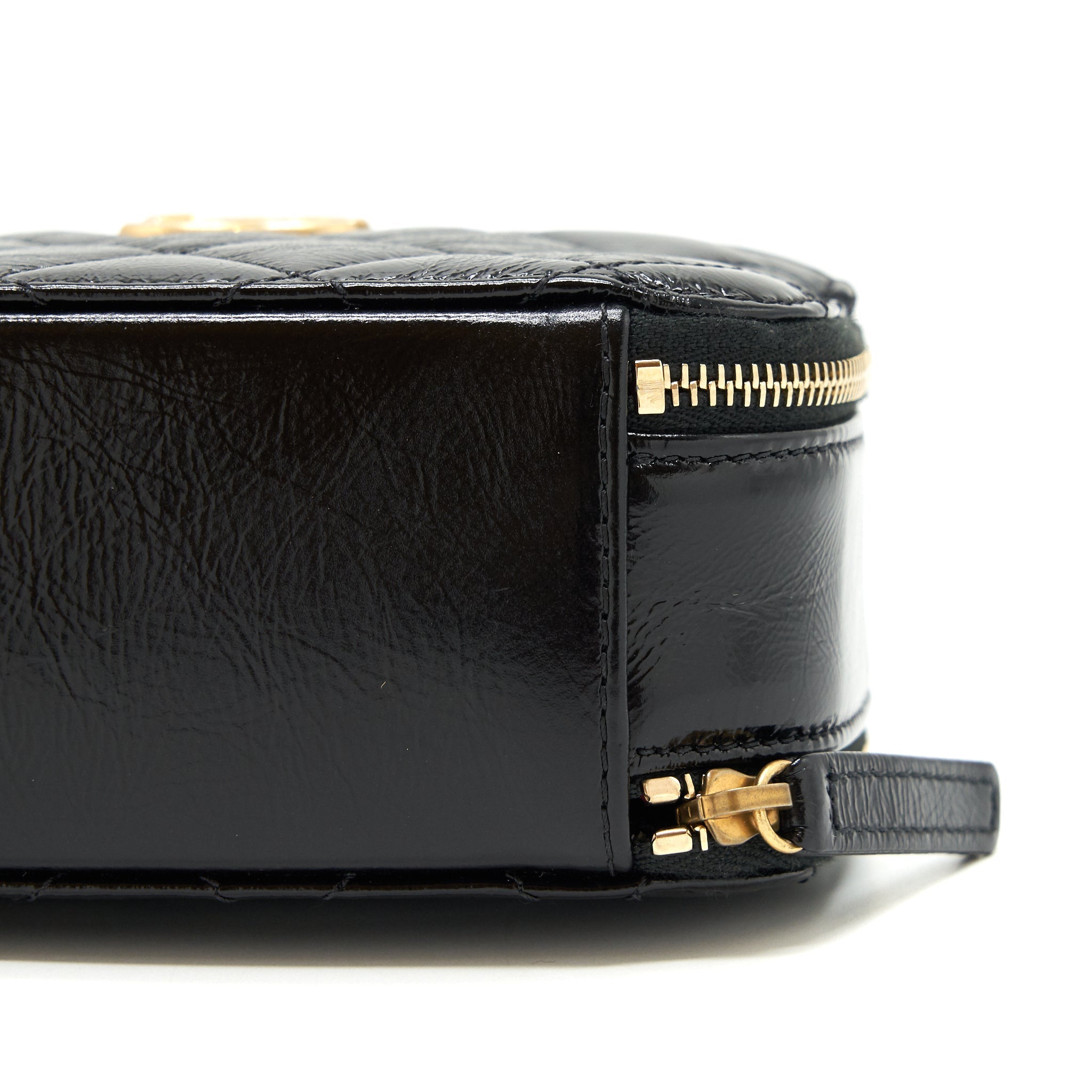 Chanel Vanity Case Handle Crossbody Bag Calfskin Black