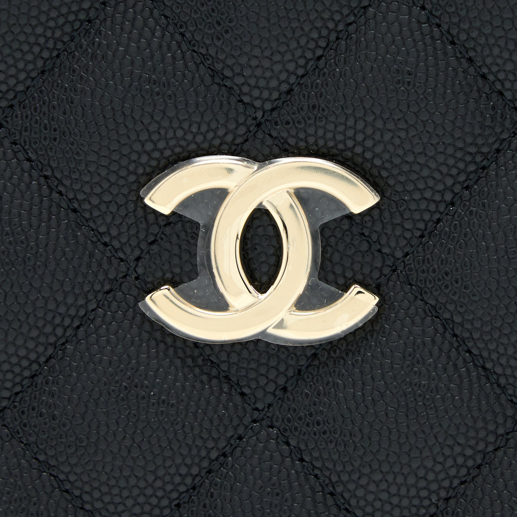 Chanel 22S Mini Bucket Bag Caviar Black L (Microchip)